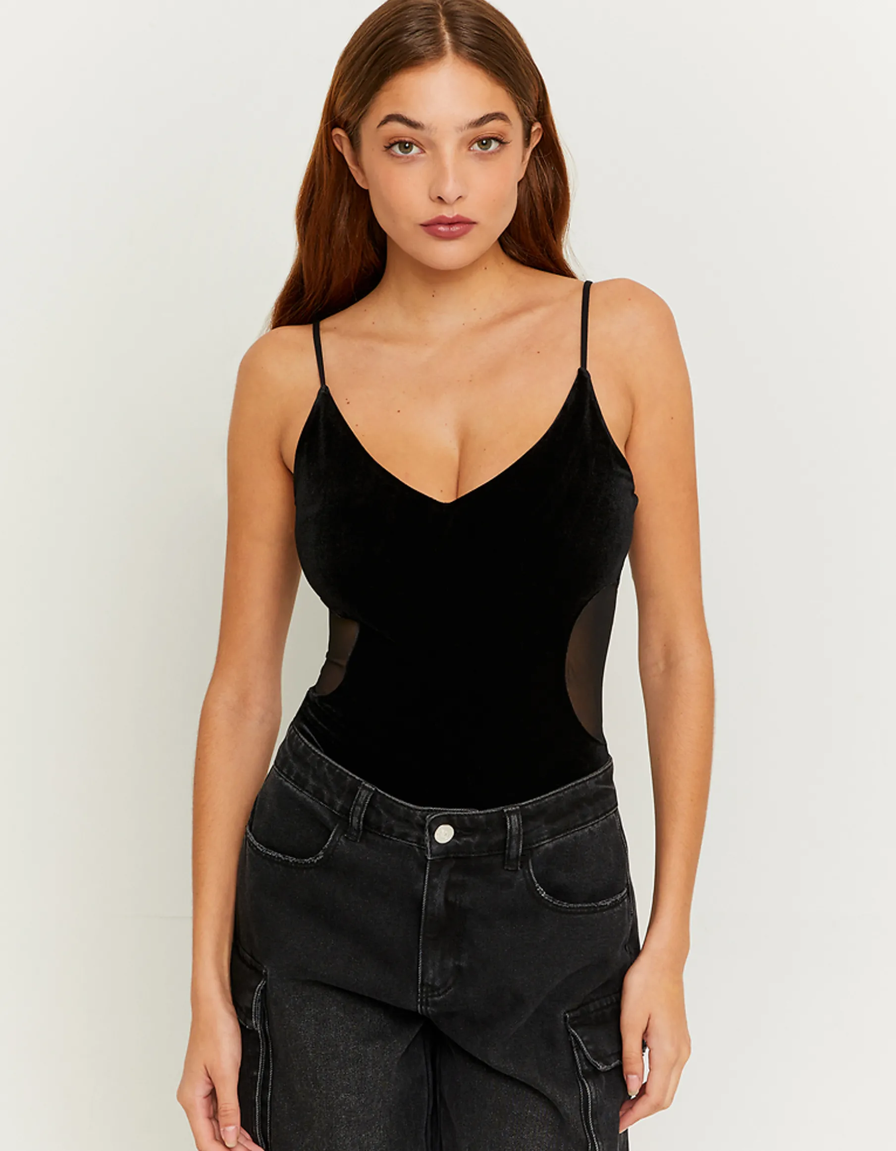 Tally Weijl Body^Body in Velluto con Dettagli in Mesh