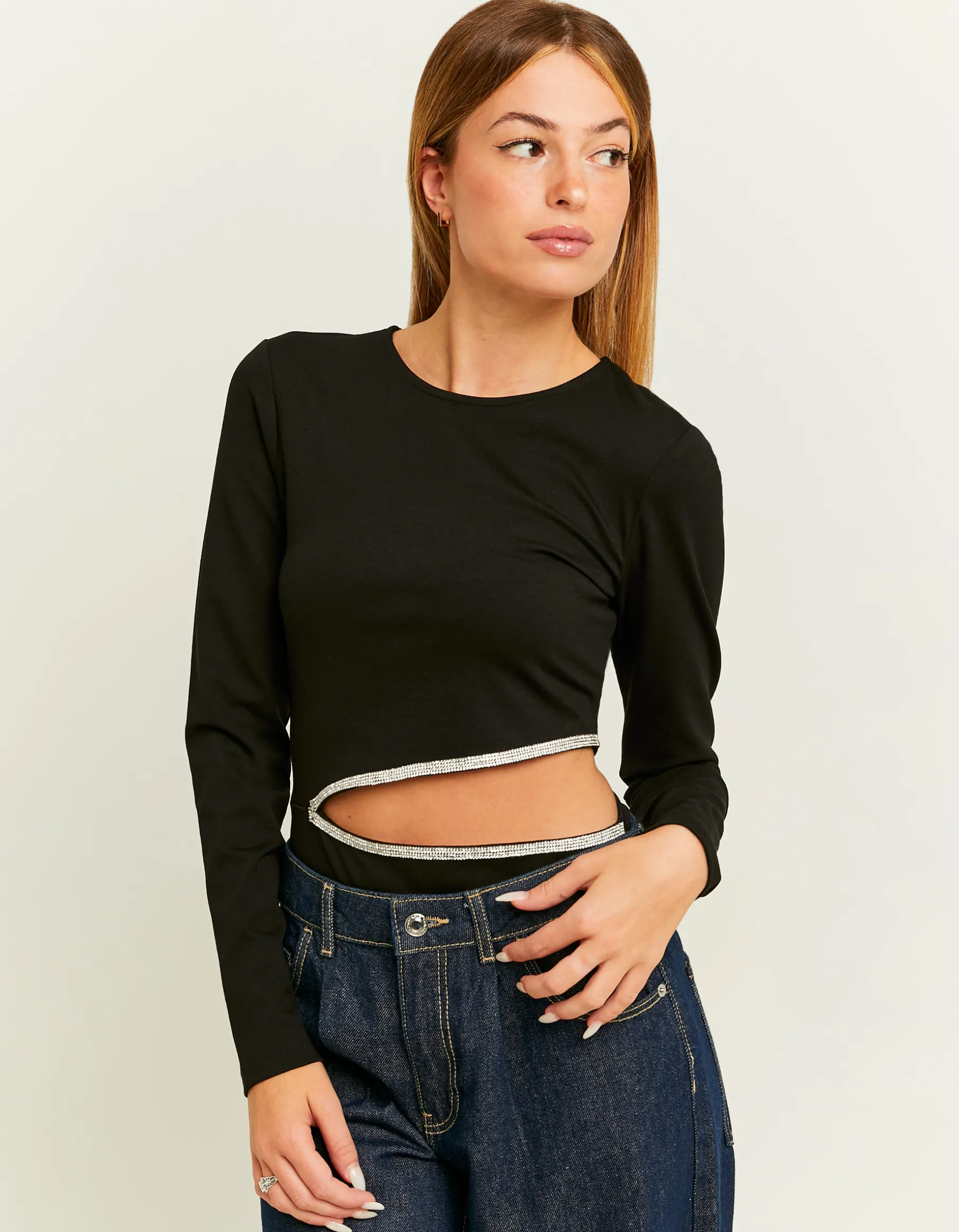 Tally Weijl Top | Body^Body con Strass e Cut Out