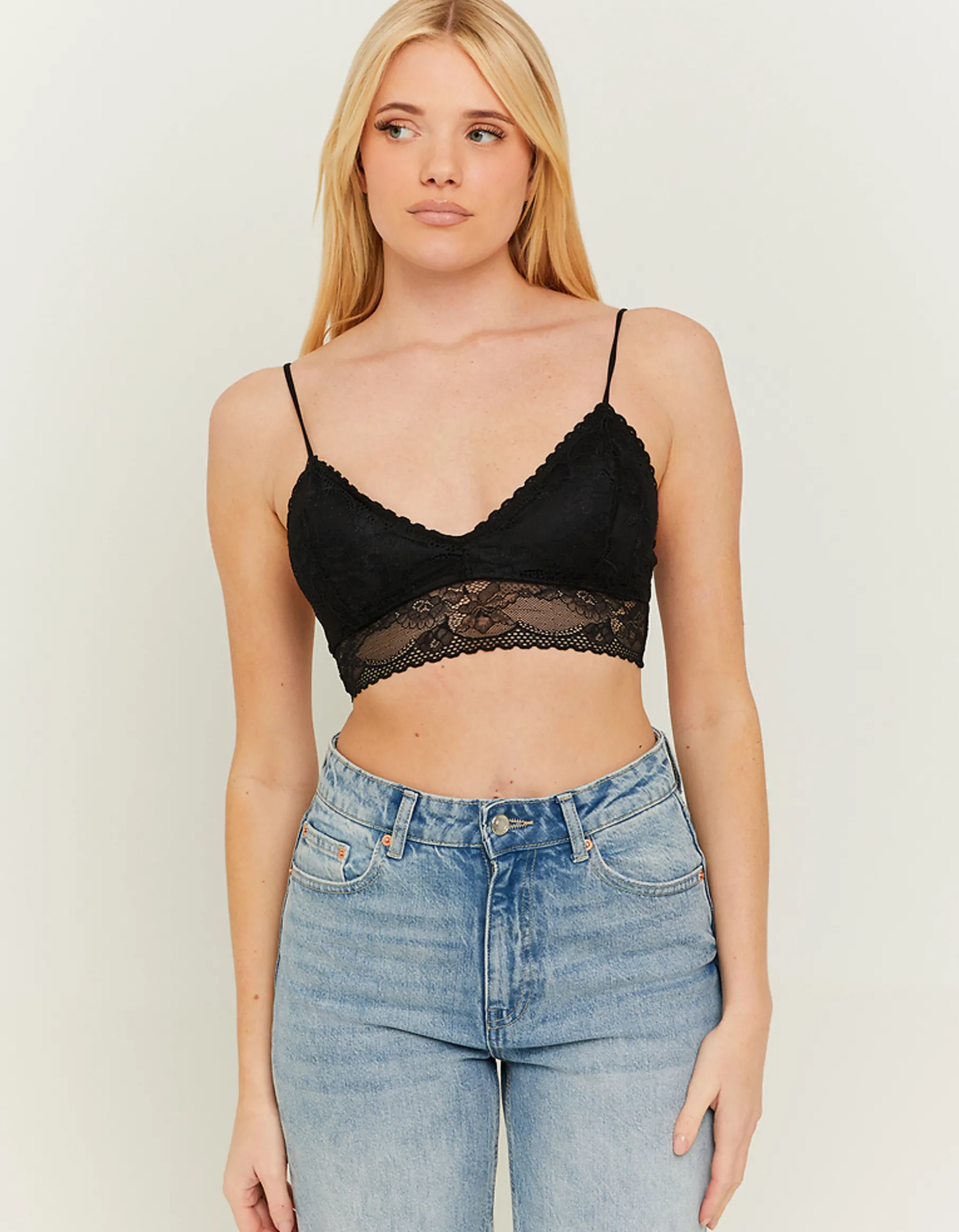 Tally Weijl Top^Bralette Nera in Pizzo