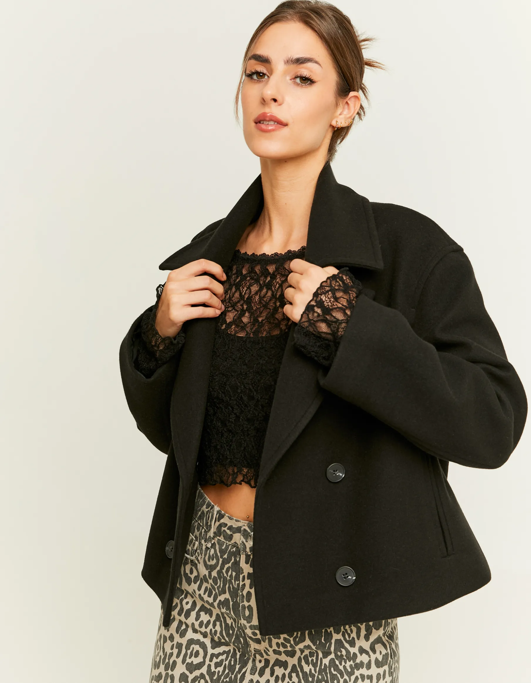 Tally Weijl Giacche^Cappotto Corto in Finta Lana