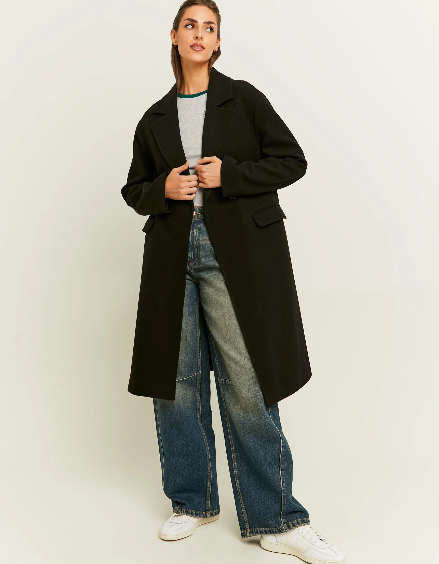 Tally Weijl Giacche^Cappotto in Finta Lana Beige