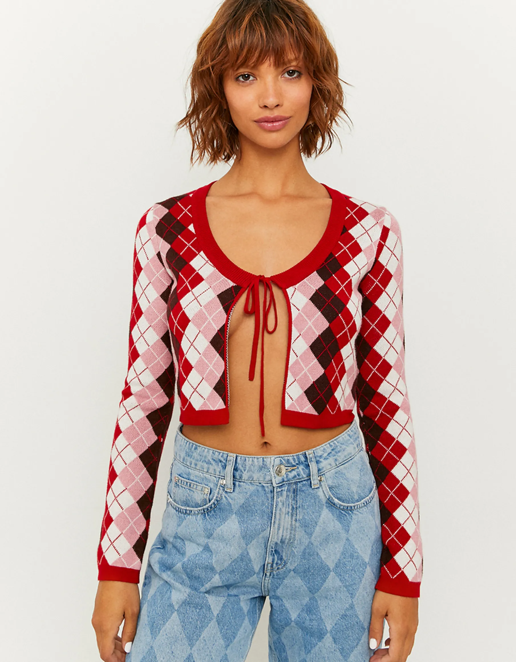 Tally Weijl Maglieria^Cardigan Corto A Quadri