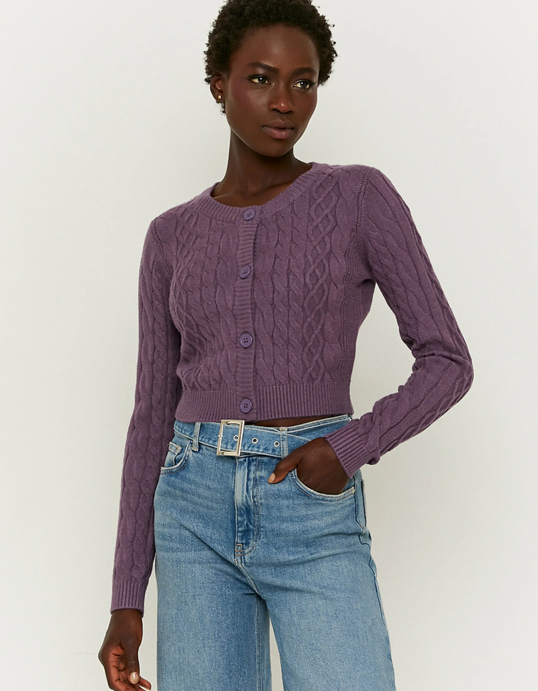 Tally Weijl Maglieria^Cardigan In Maglia Intrecciata Con Bottoni