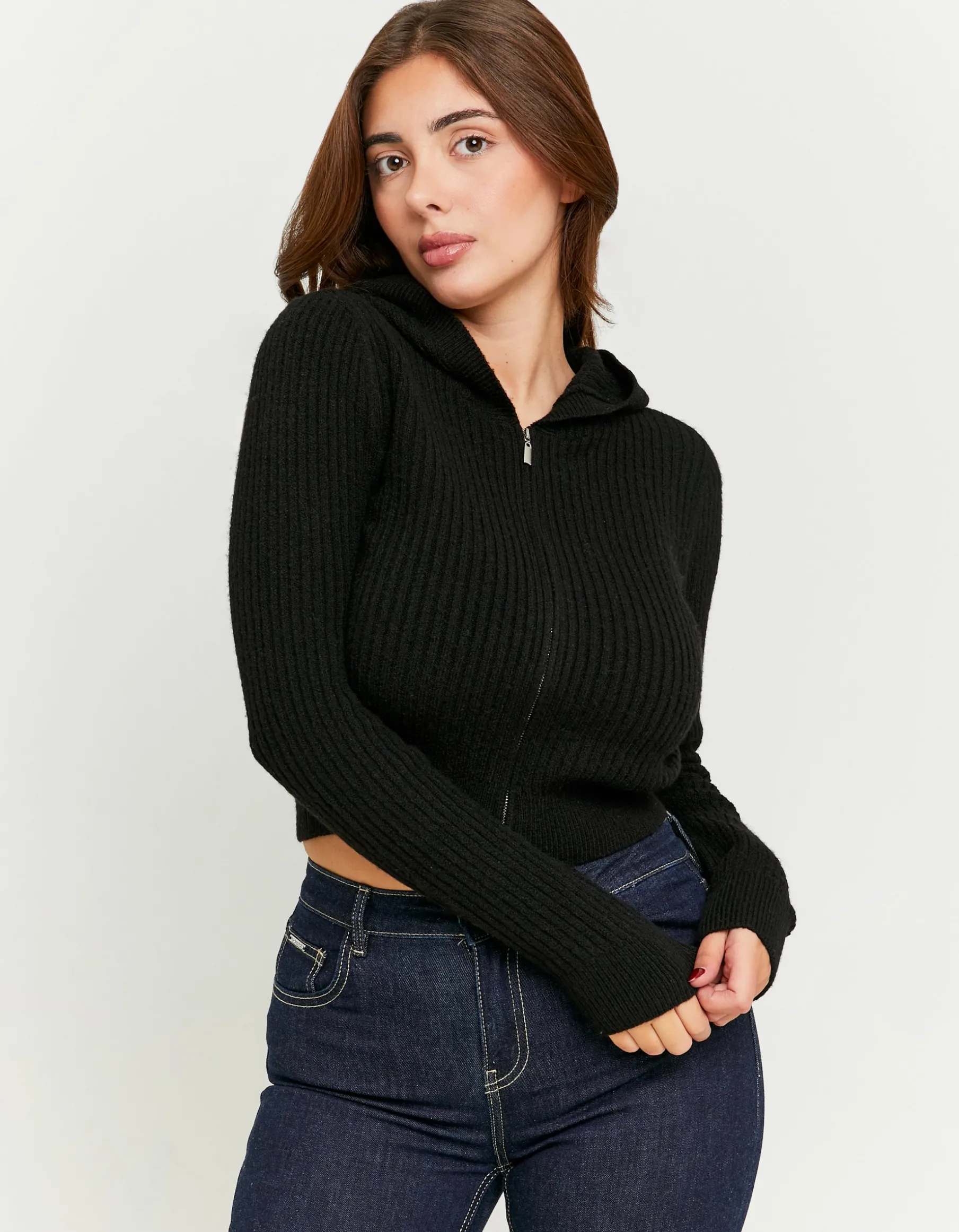 Tally Weijl Maglieria^Cardigan con Zip e Cappuccio