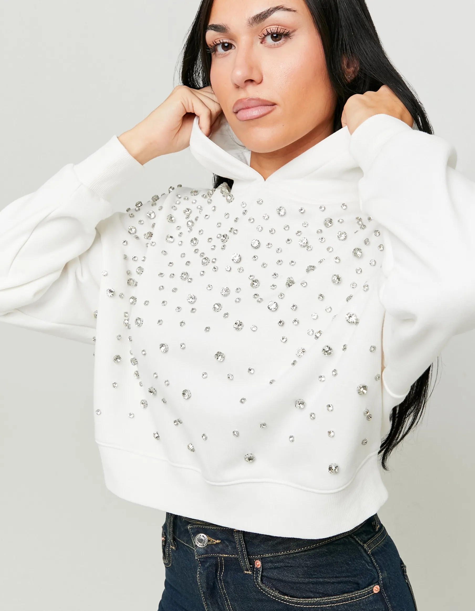 Tally Weijl Felpe & Hoodies^Felpa con Cappuccio con Cristalli