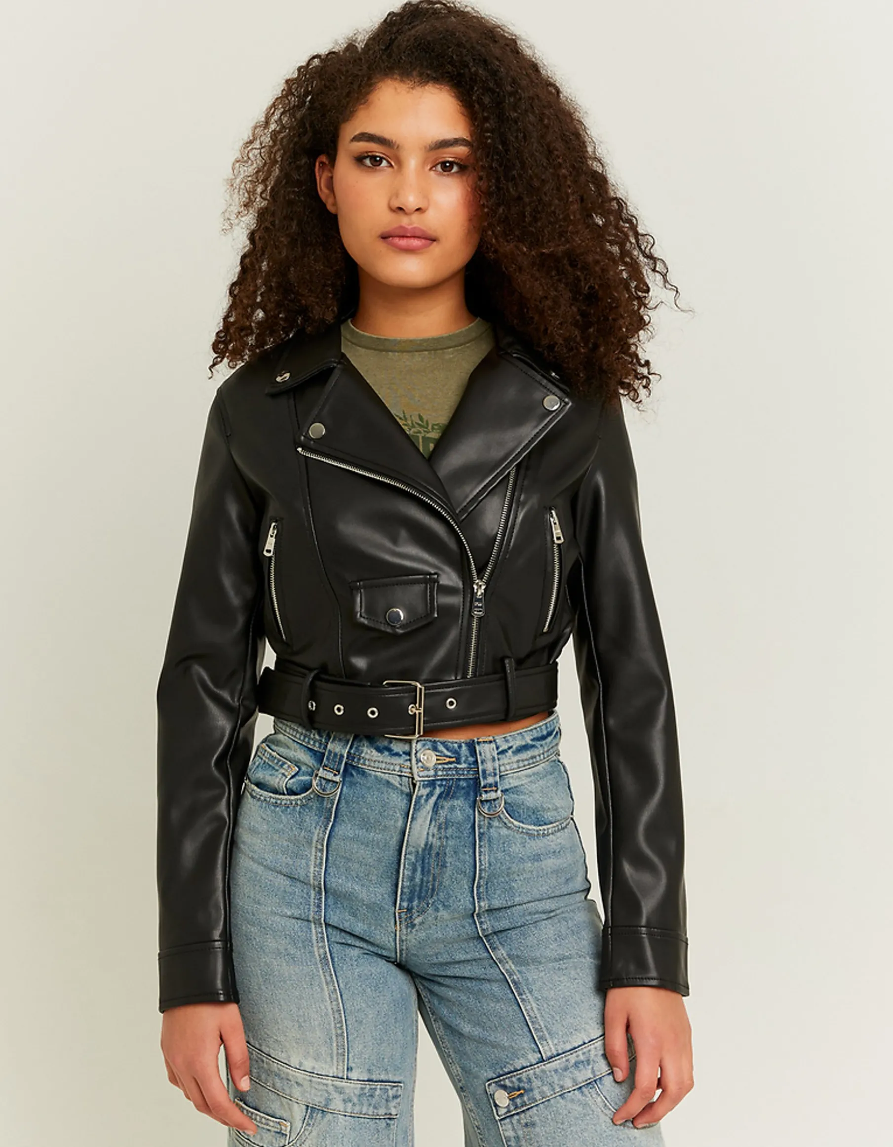 Tally Weijl Giacche^Giacca Biker in Similpelle Nera