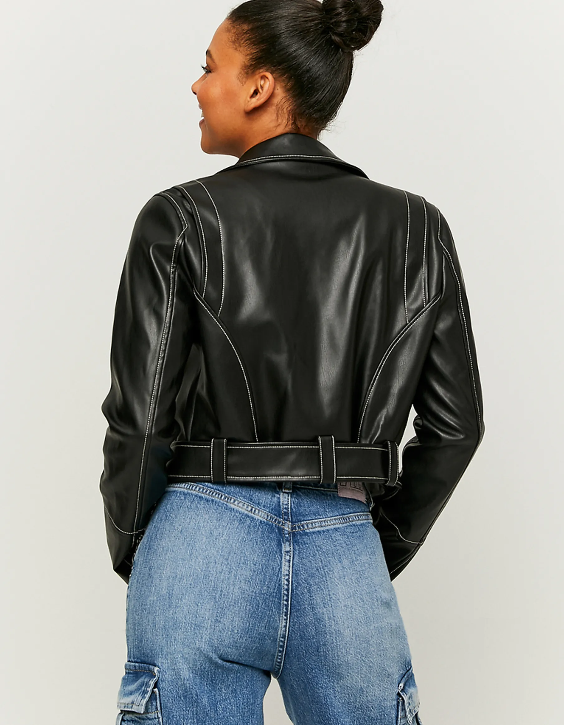 Tally Weijl Giacche^Giacca Biker In Similpelle Nera