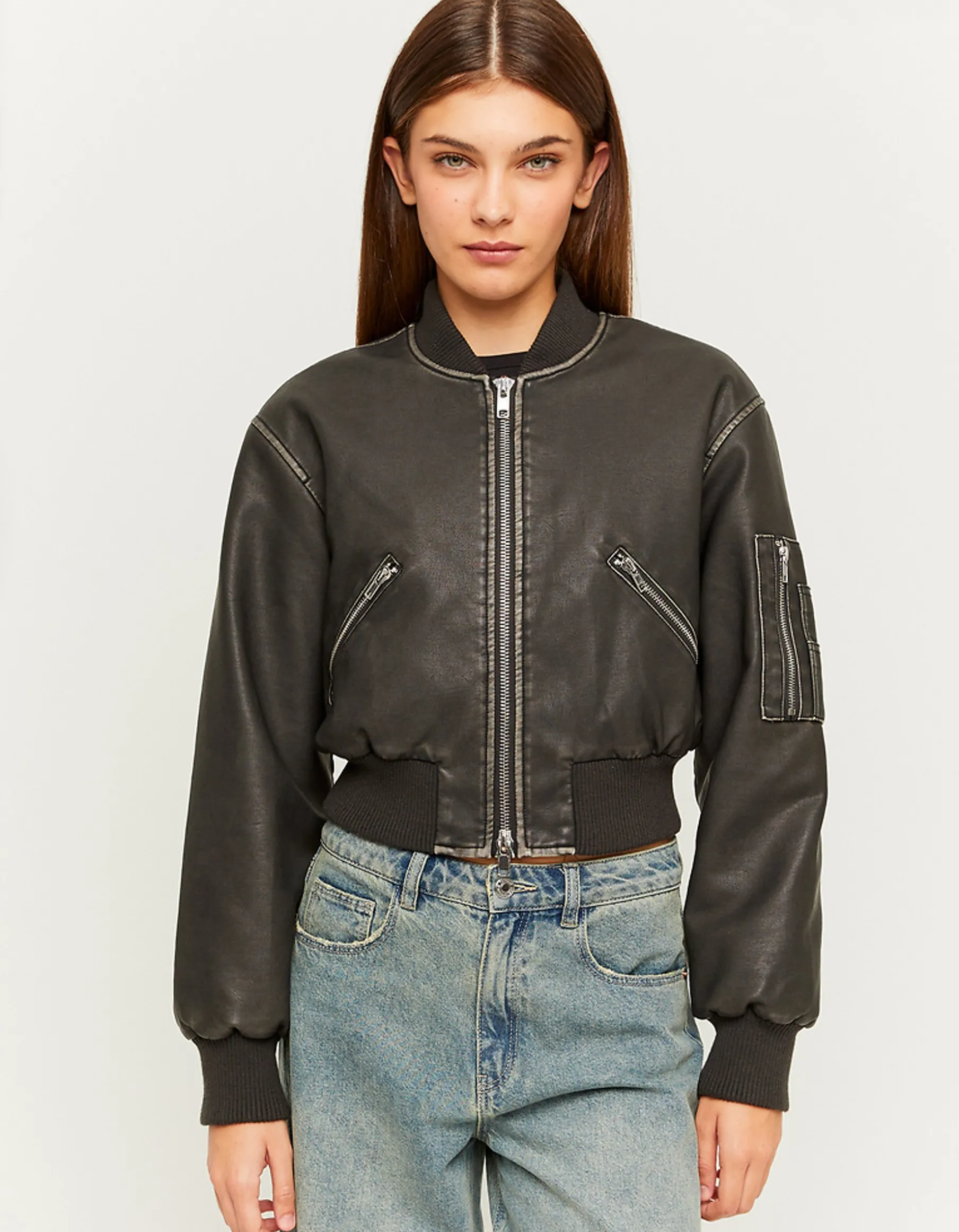 Tally Weijl Giacche^Giacca Bomber In Similpelle Nera