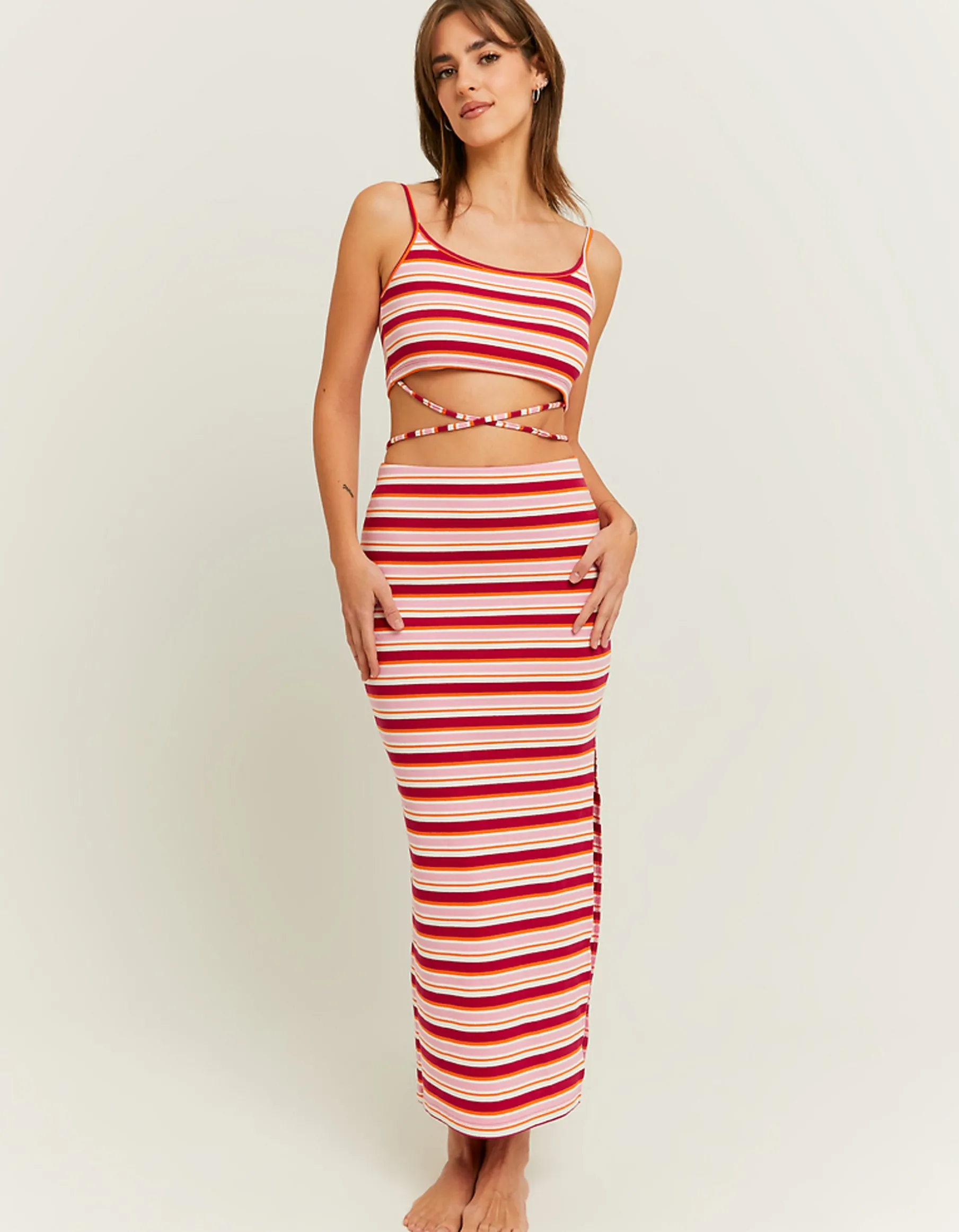 Tally Weijl Gonne | Total Look^Gonna Lunga a Righe con Spacco