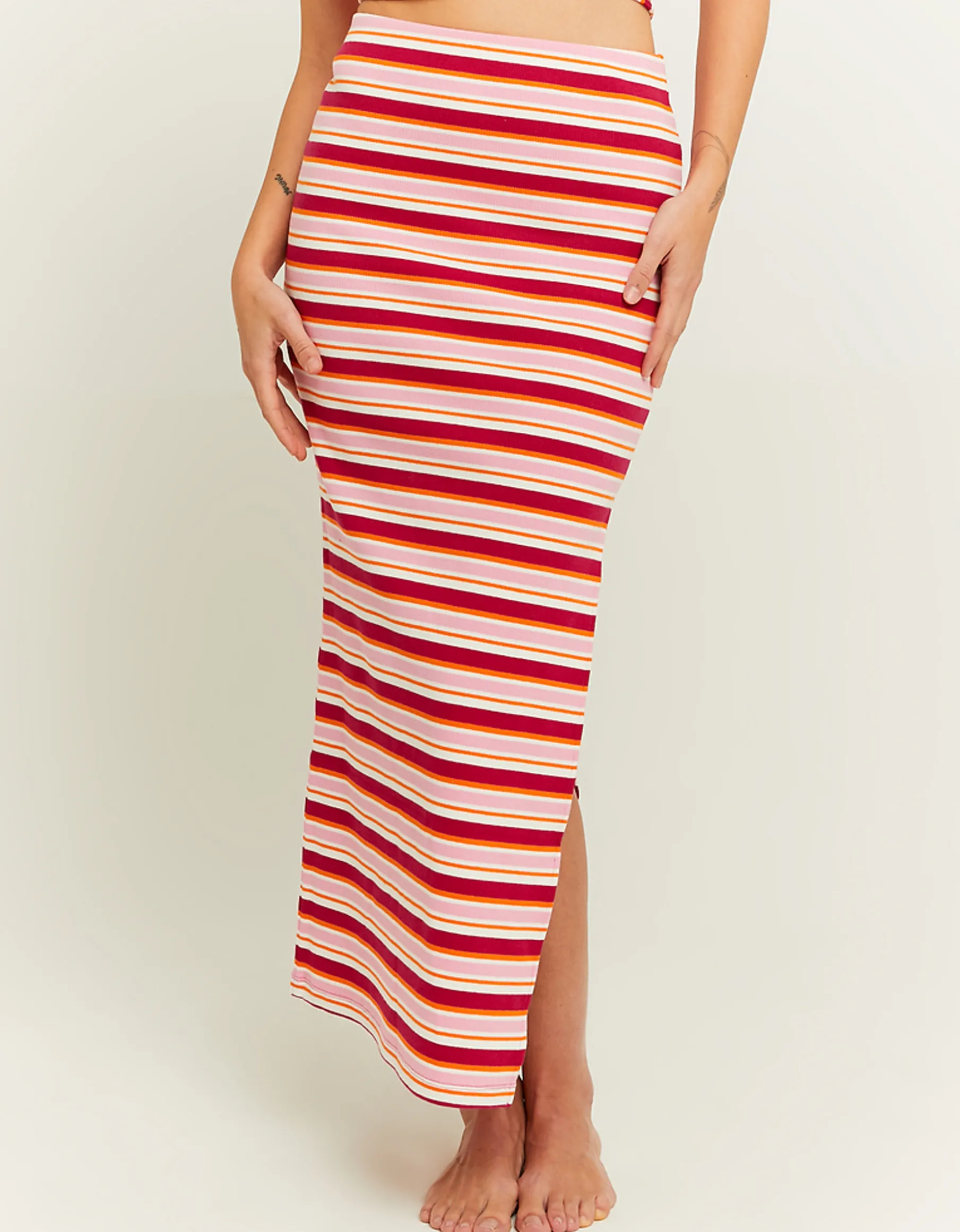 Tally Weijl Gonne | Total Look^Gonna Lunga a Righe con Spacco