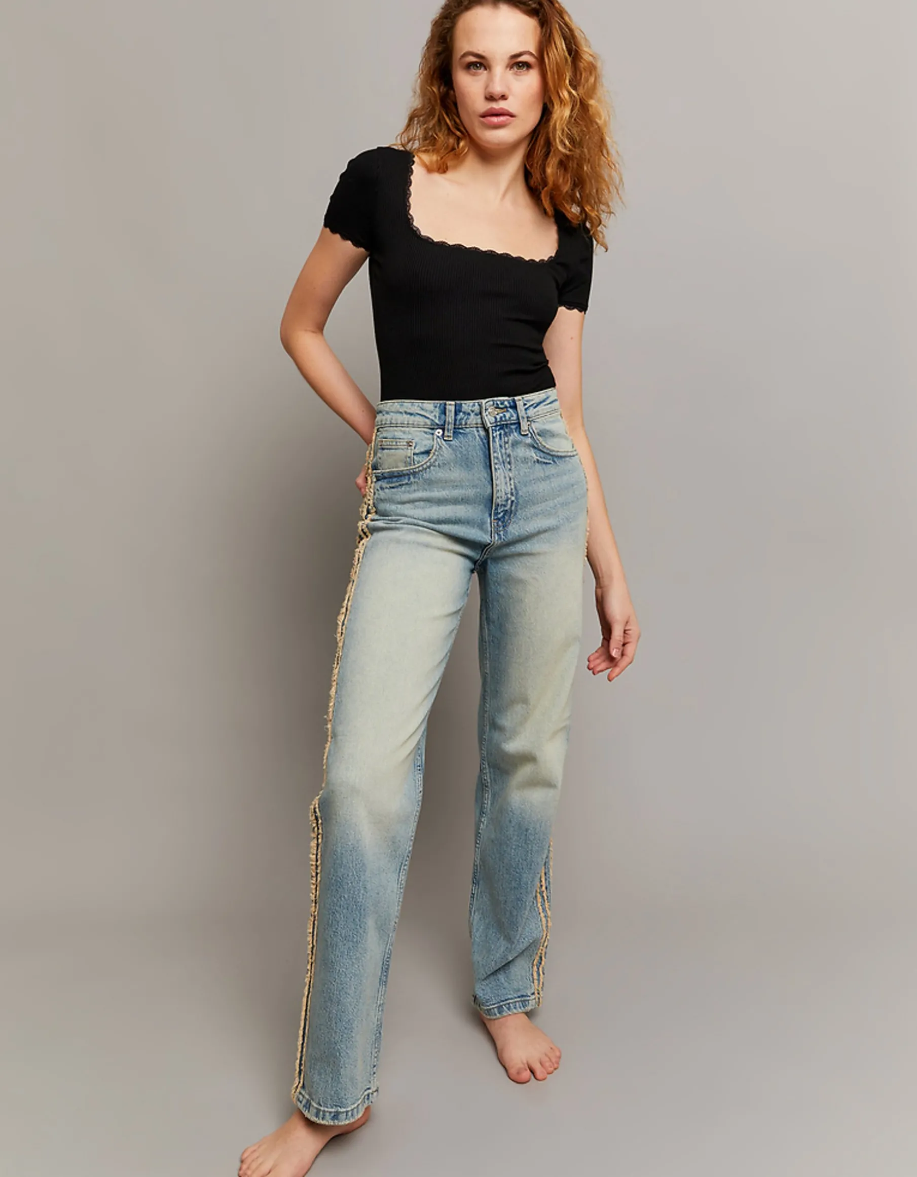 Tally Weijl Jeans^Jeans Straight Leg Fancy a Vita Alta