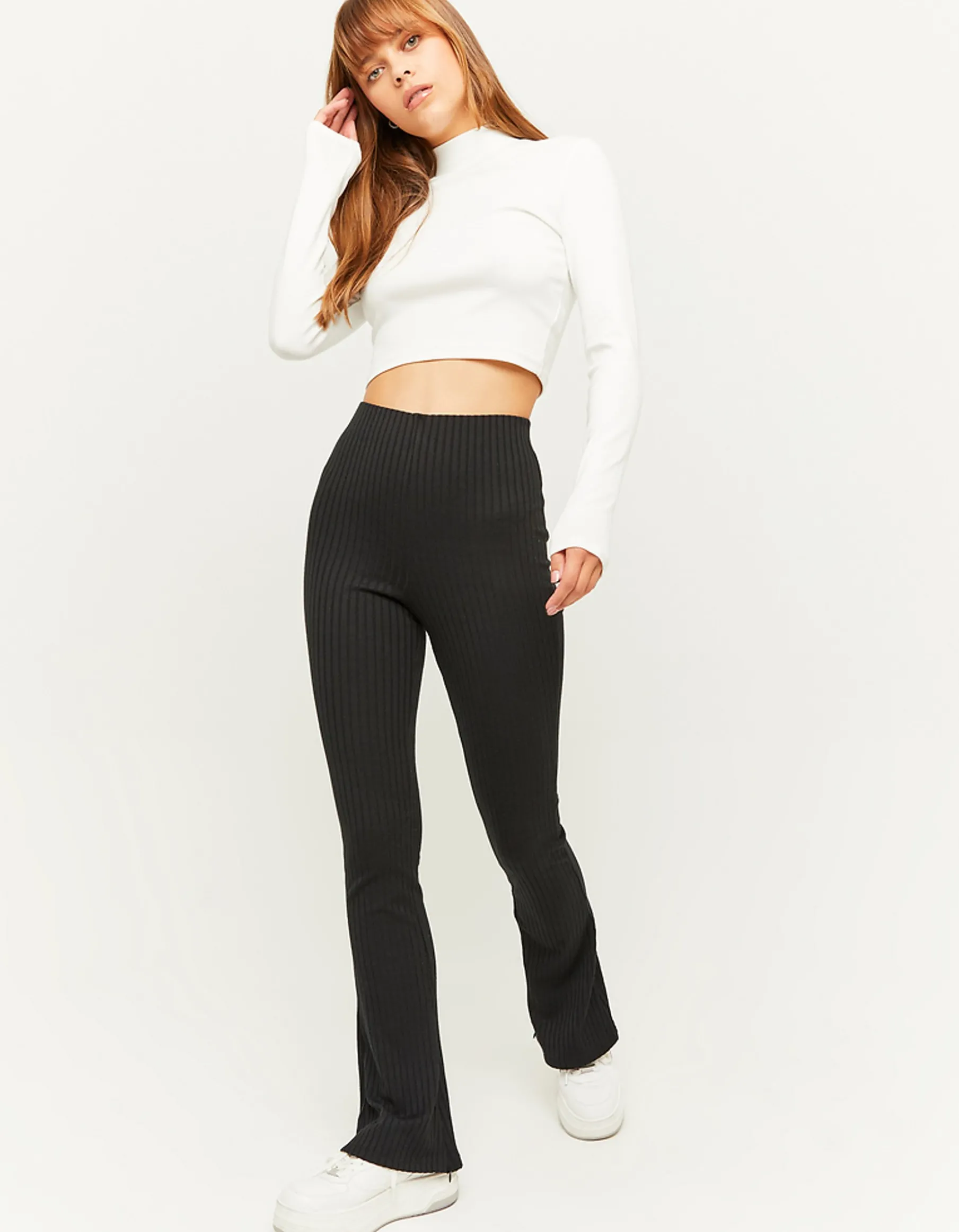 Tally Weijl Pantaloni | Leggings^Leggings A Zampa A Costine Neri