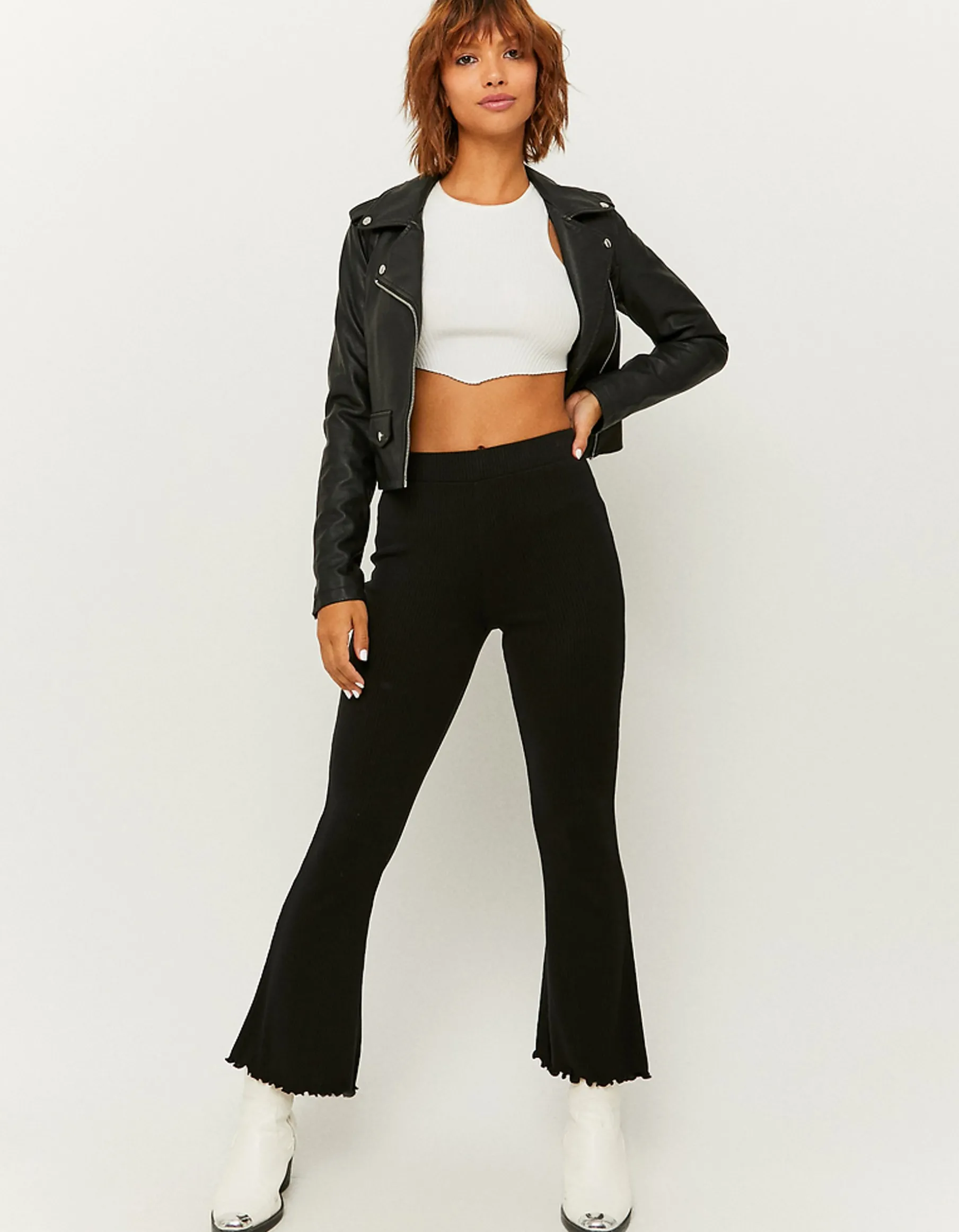 Tally Weijl Leggings^Leggings A Zampa A Vita Alta Neri