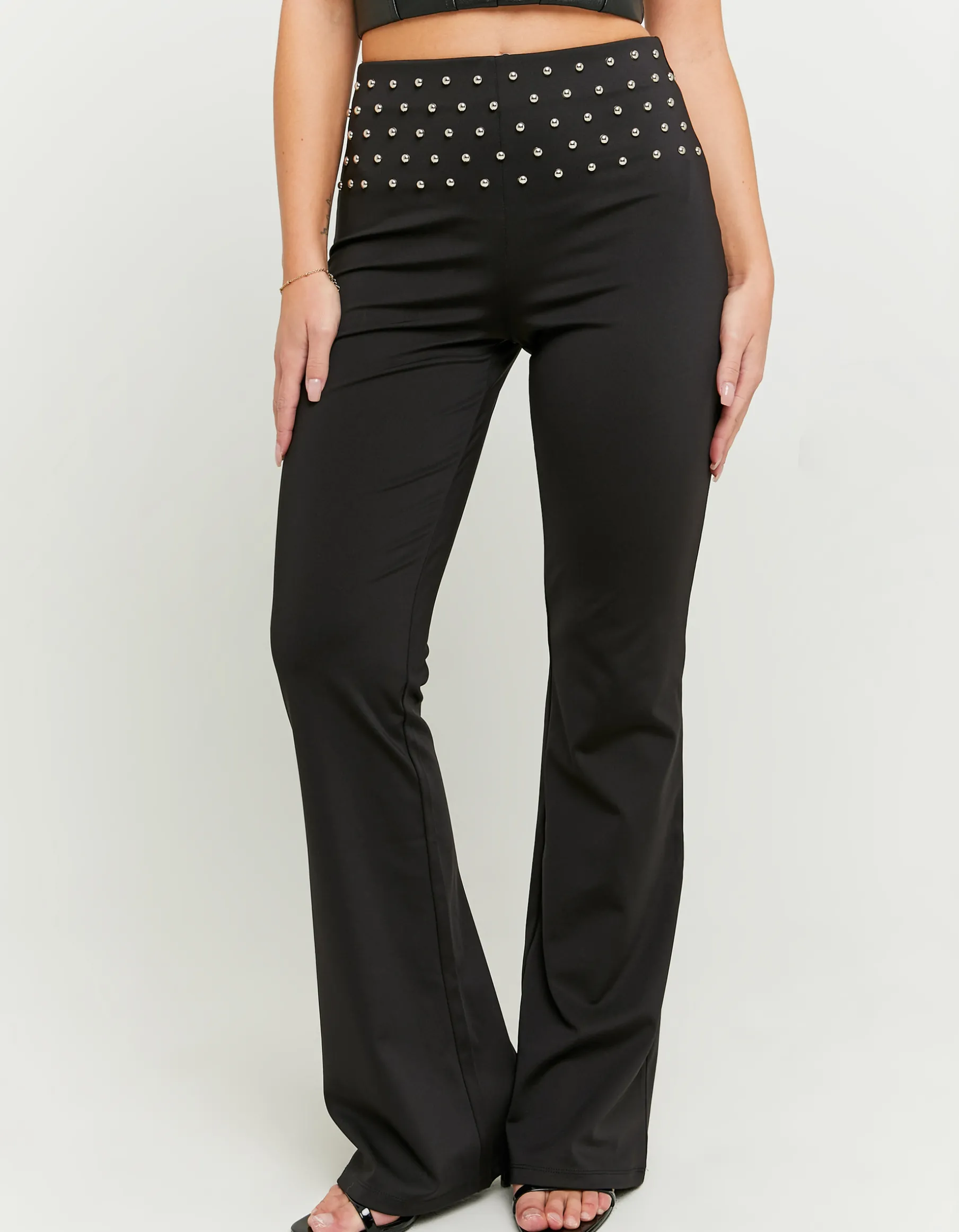 Tally Weijl Pantaloni | Leggings^Leggings a Zampa Neri con Borchie