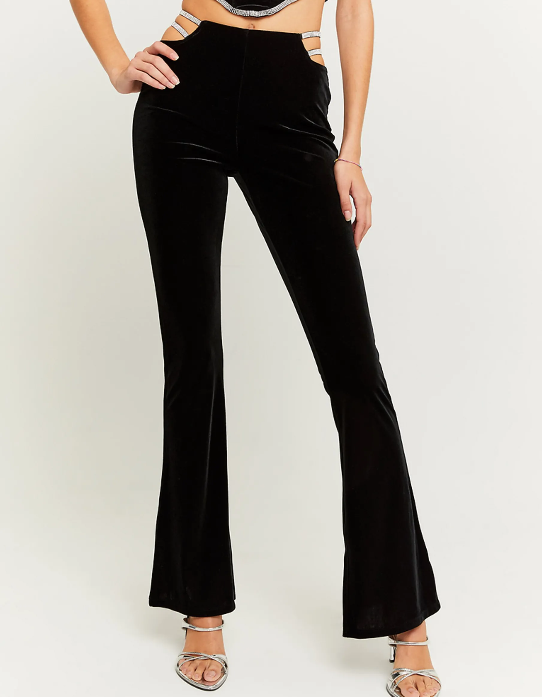 Tally Weijl Pantaloni | Leggings^Leggings Cut Out in Velluto Neri