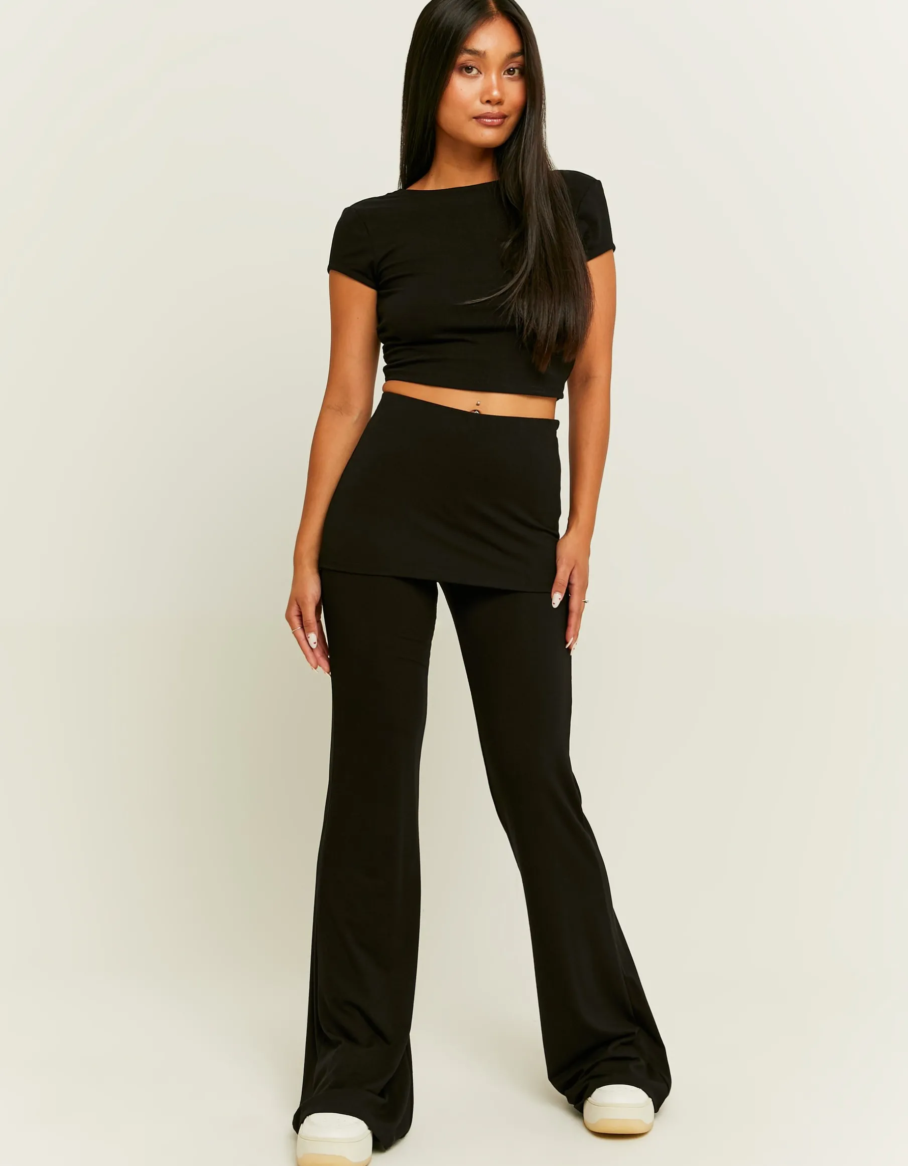 Tally Weijl Leggings^Leggings Neri con Ampio Risvolto