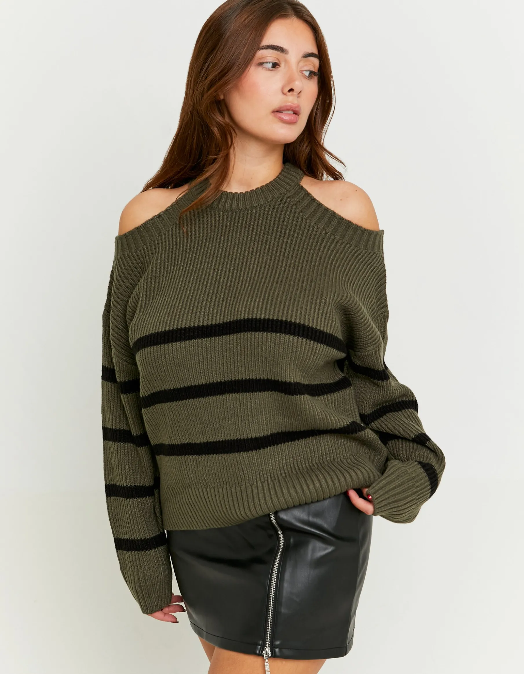 Tally Weijl Maglieria^Maglione a Righe con Spalle Scoperte