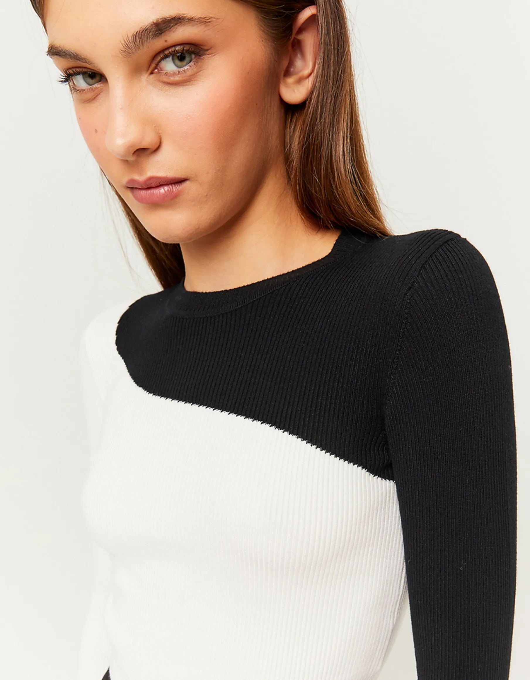 Tally Weijl Maglieria^Maglione Bianco E Nero