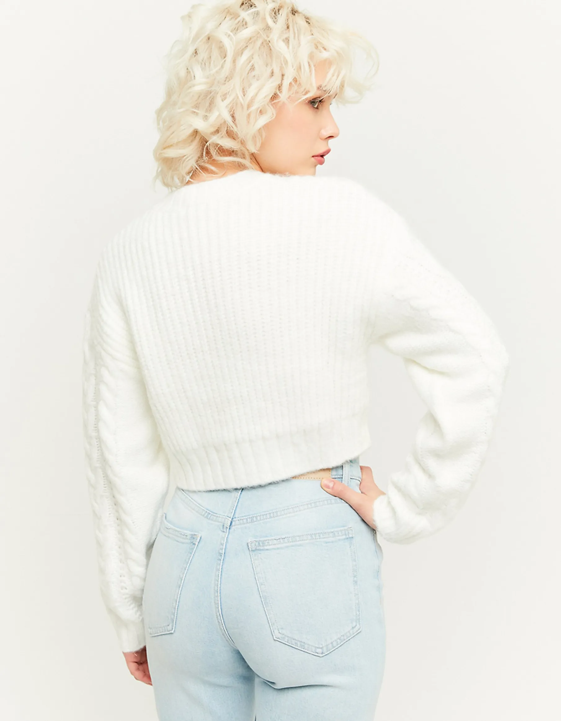 Tally Weijl Maglieria^Maglione bianco in maglia a cavi