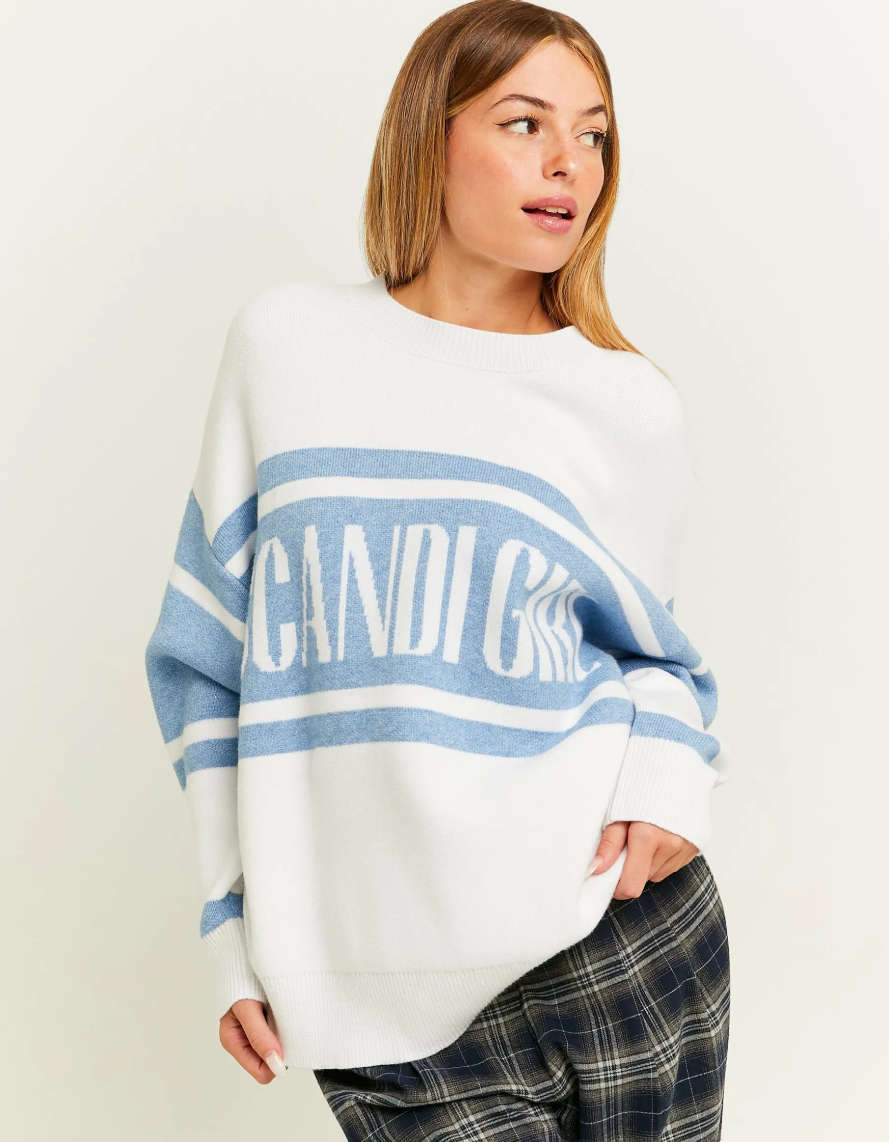 Tally Weijl Maglieria^Maglione Bianco Oversize con Stampa