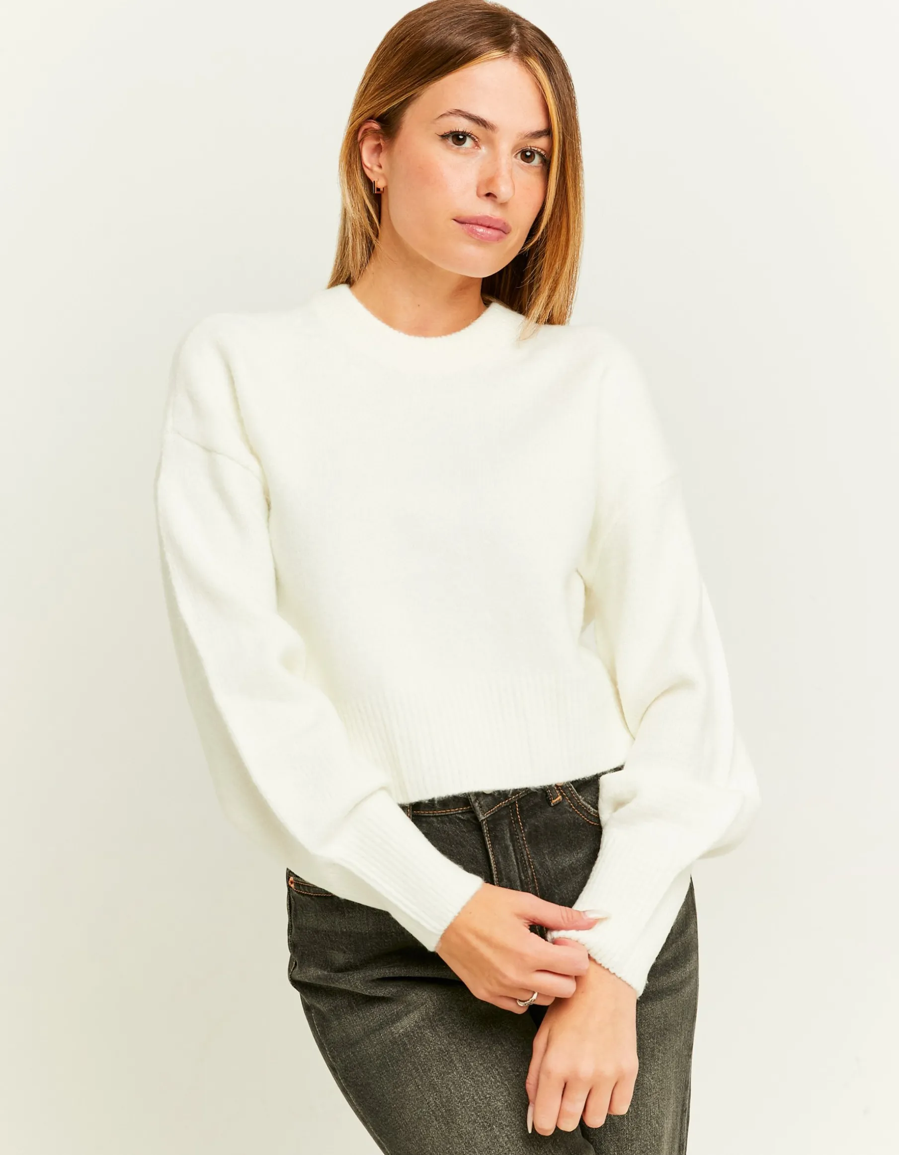 Tally Weijl Maglieria^Maglione Corto Basico Bianco