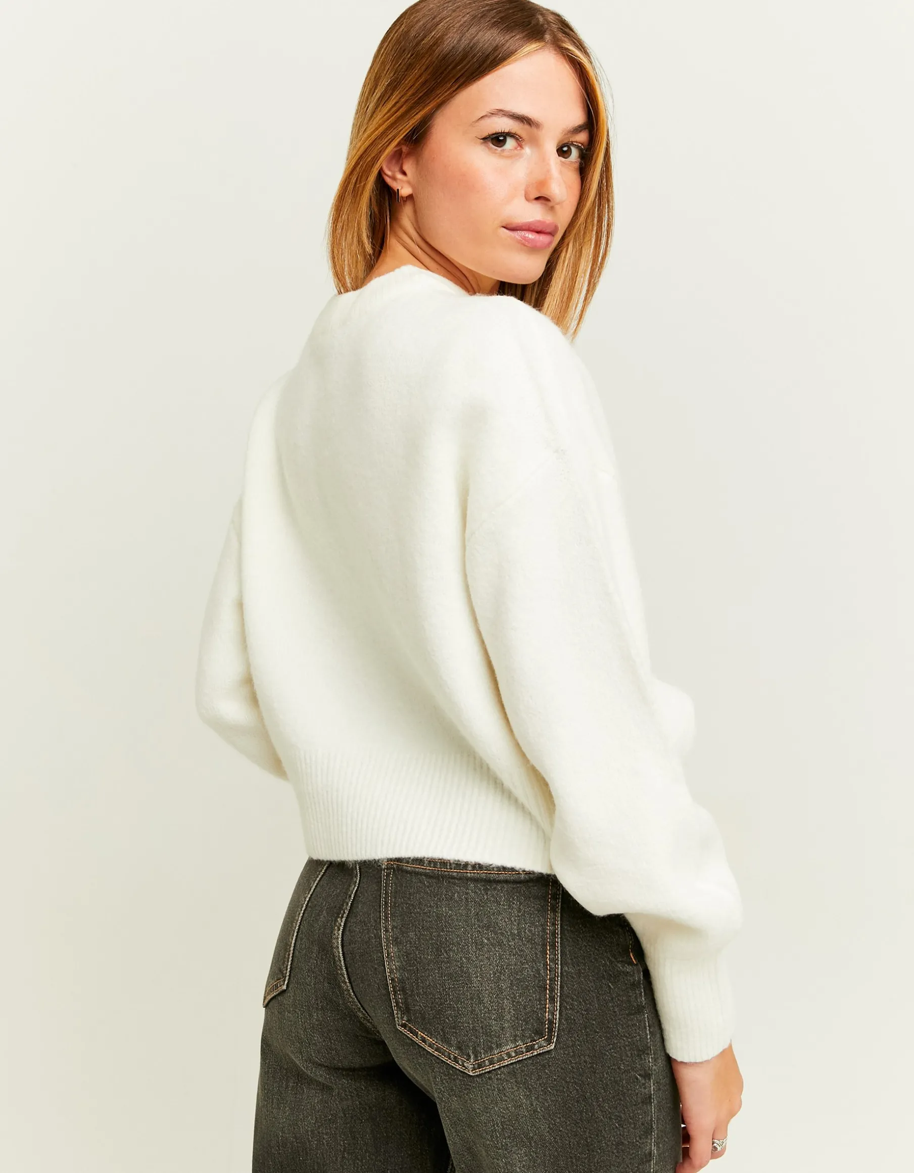 Tally Weijl Maglieria^Maglione Corto Basico Bianco