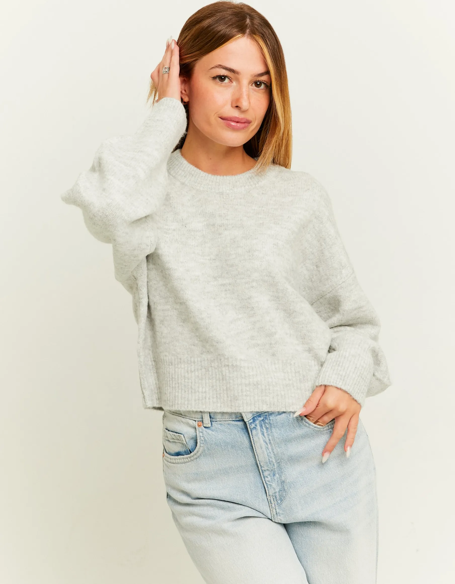 Tally Weijl Maglieria^Maglione Corto Basico Grigio