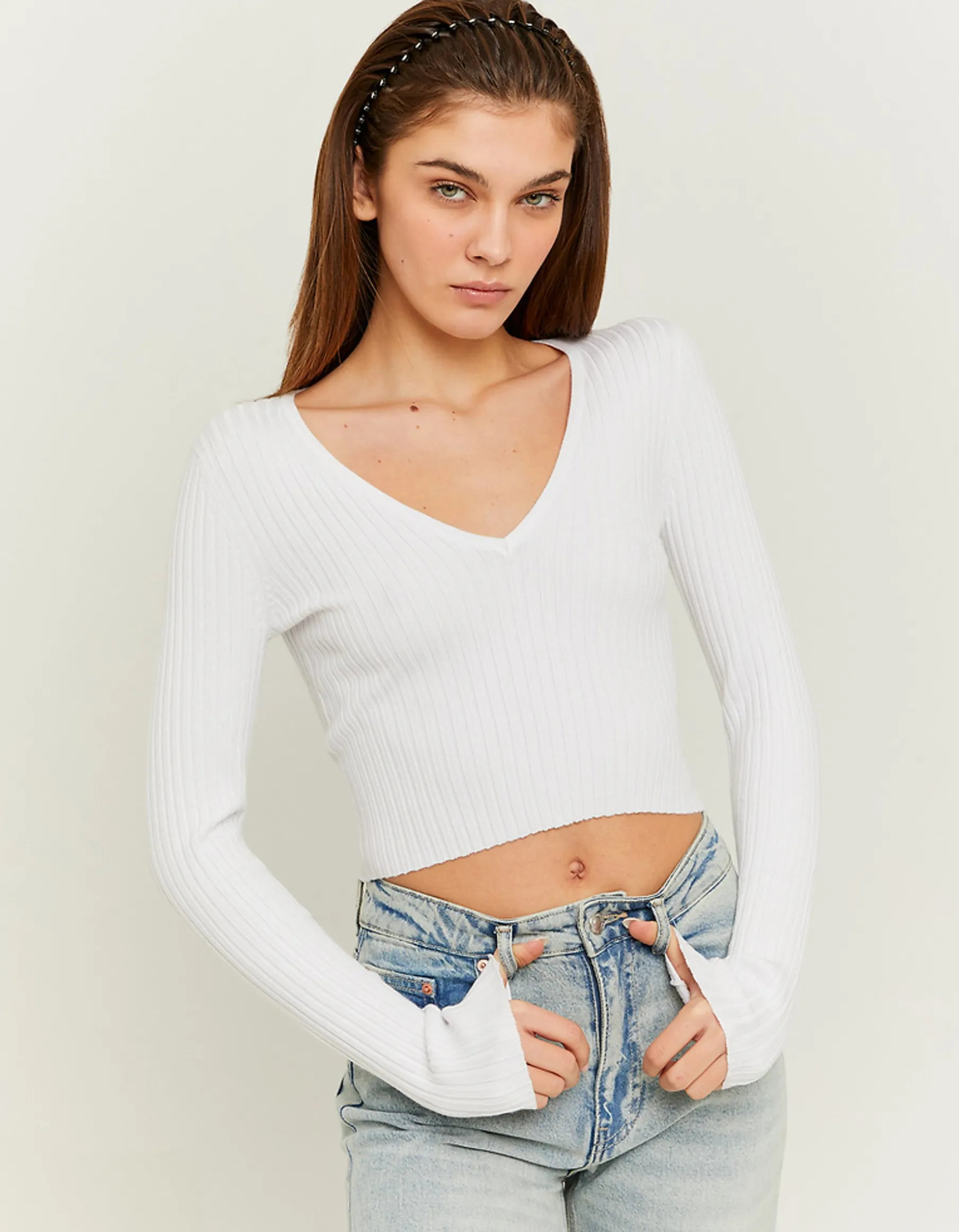 Tally Weijl Maglieria^Maglione Corto Bianco