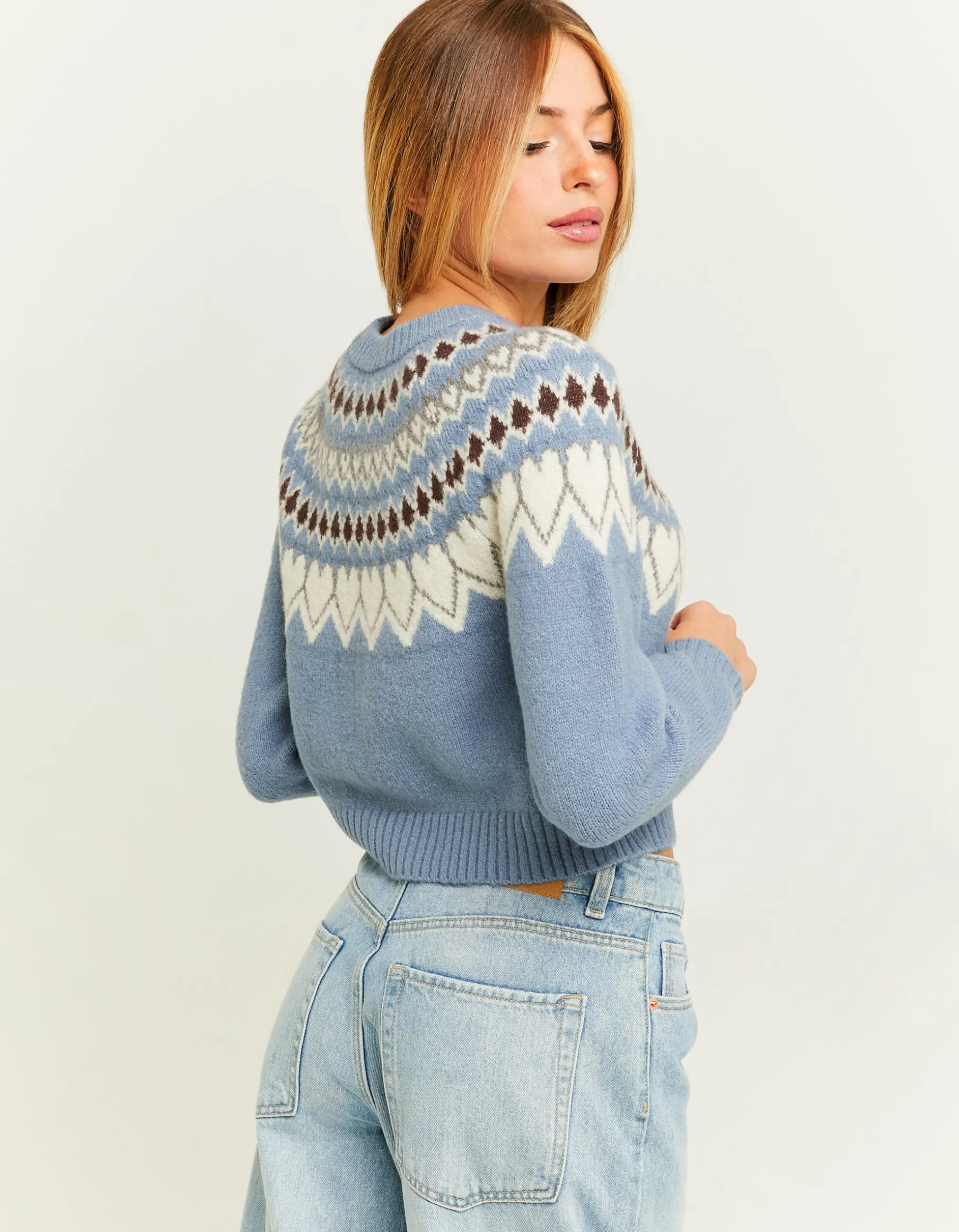 Tally Weijl Maglieria^Maglione Corto Blu Fantasia