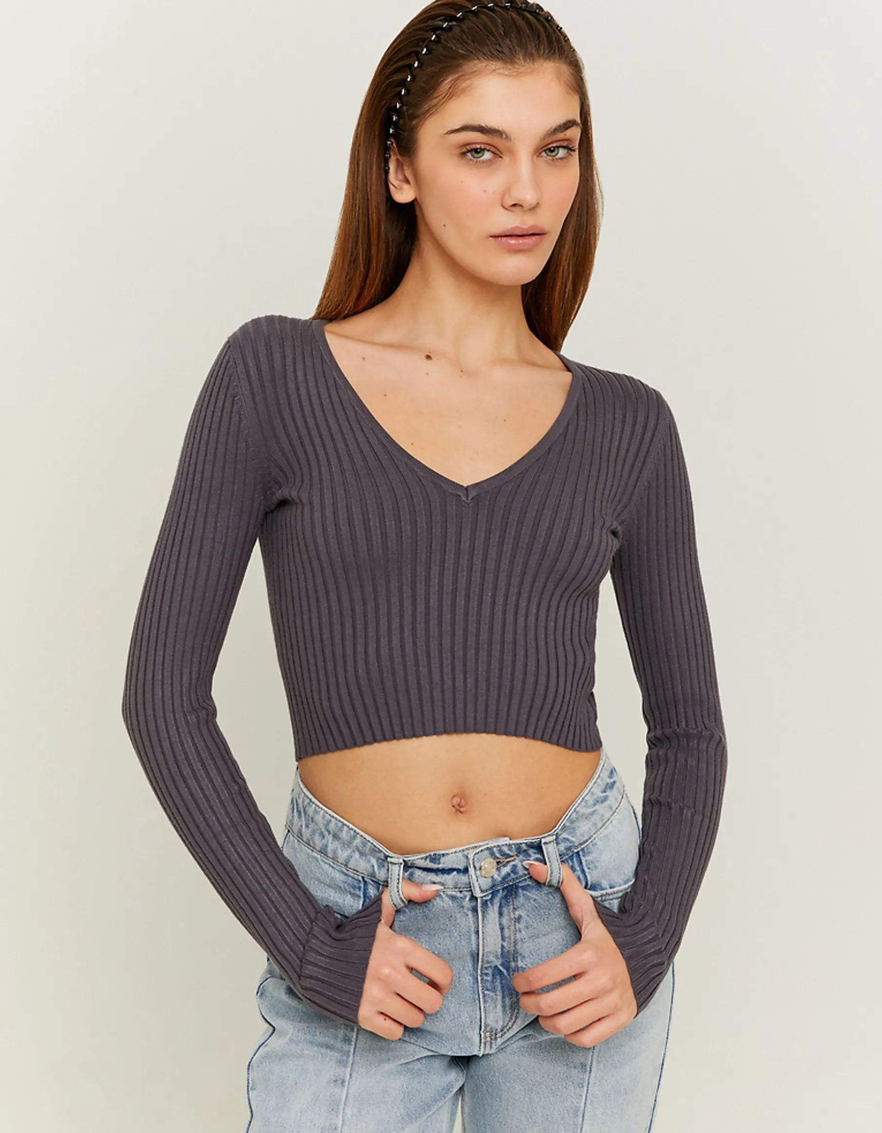 Tally Weijl Maglieria^Maglione Corto Grigio