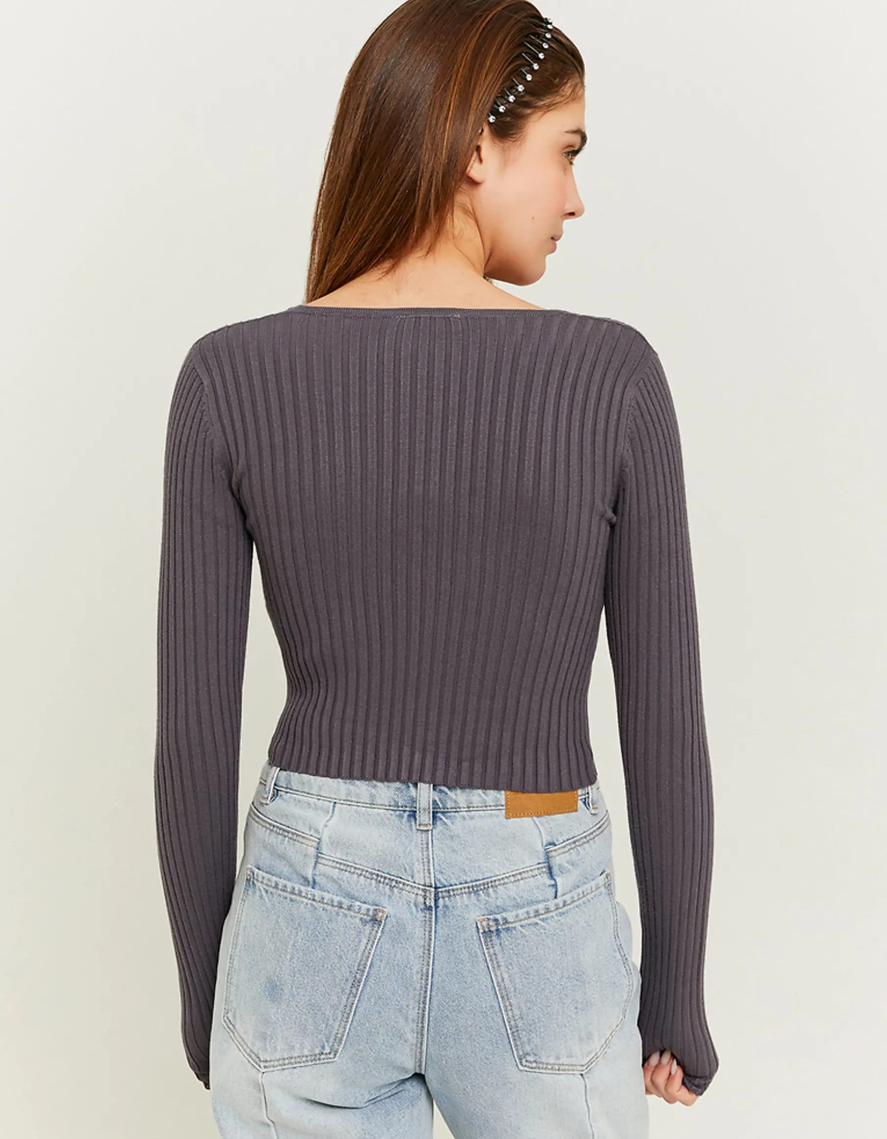 Tally Weijl Maglieria^Maglione Corto Grigio