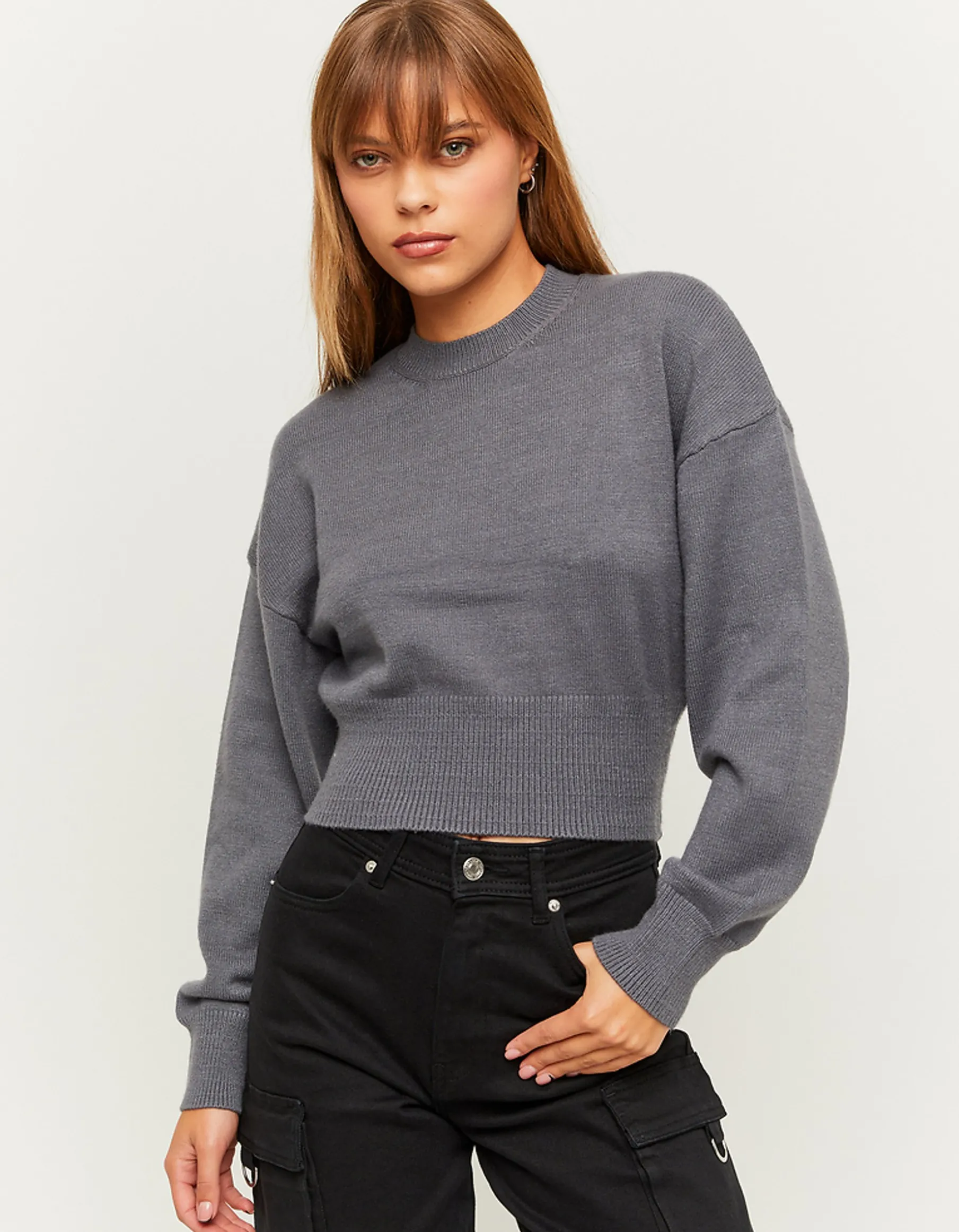 Tally Weijl Maglieria^Maglione Corto Morbido Grigio