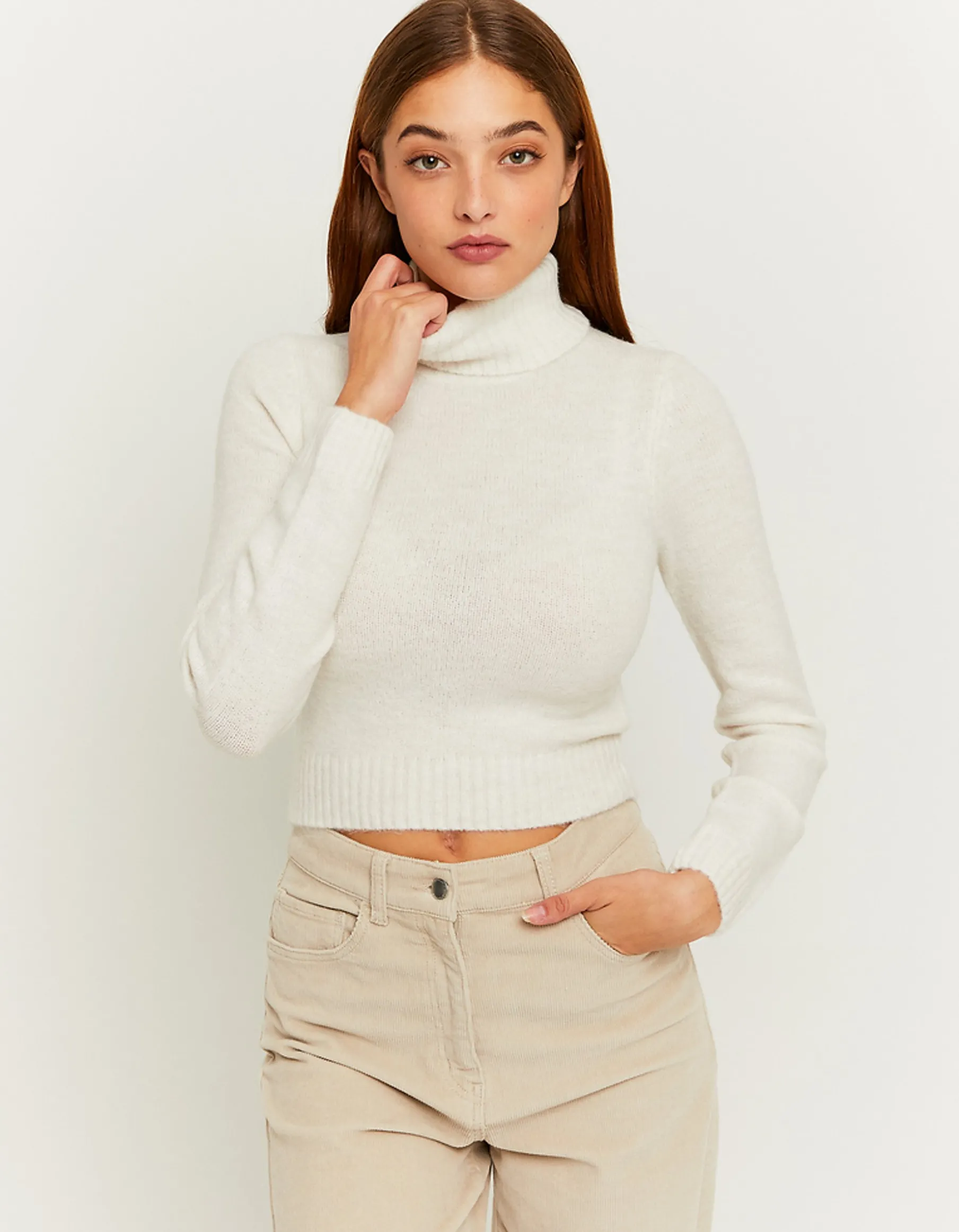 Tally Weijl Maglieria^Maglione Dolcevita Corto Bianco