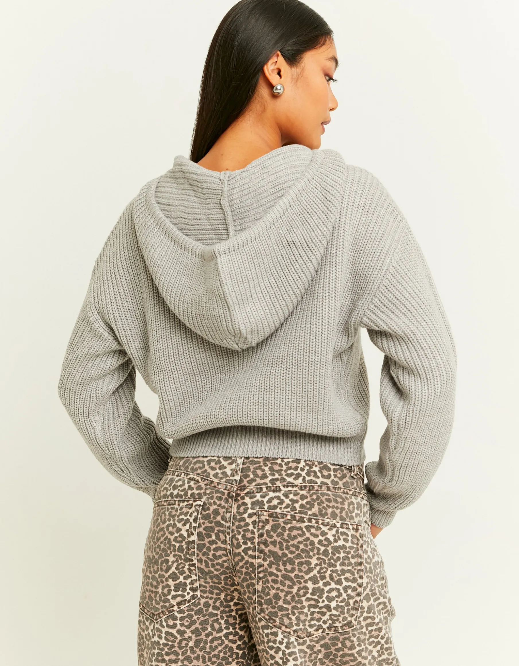 Tally Weijl Maglieria^Maglione Grigio con Cappuccio