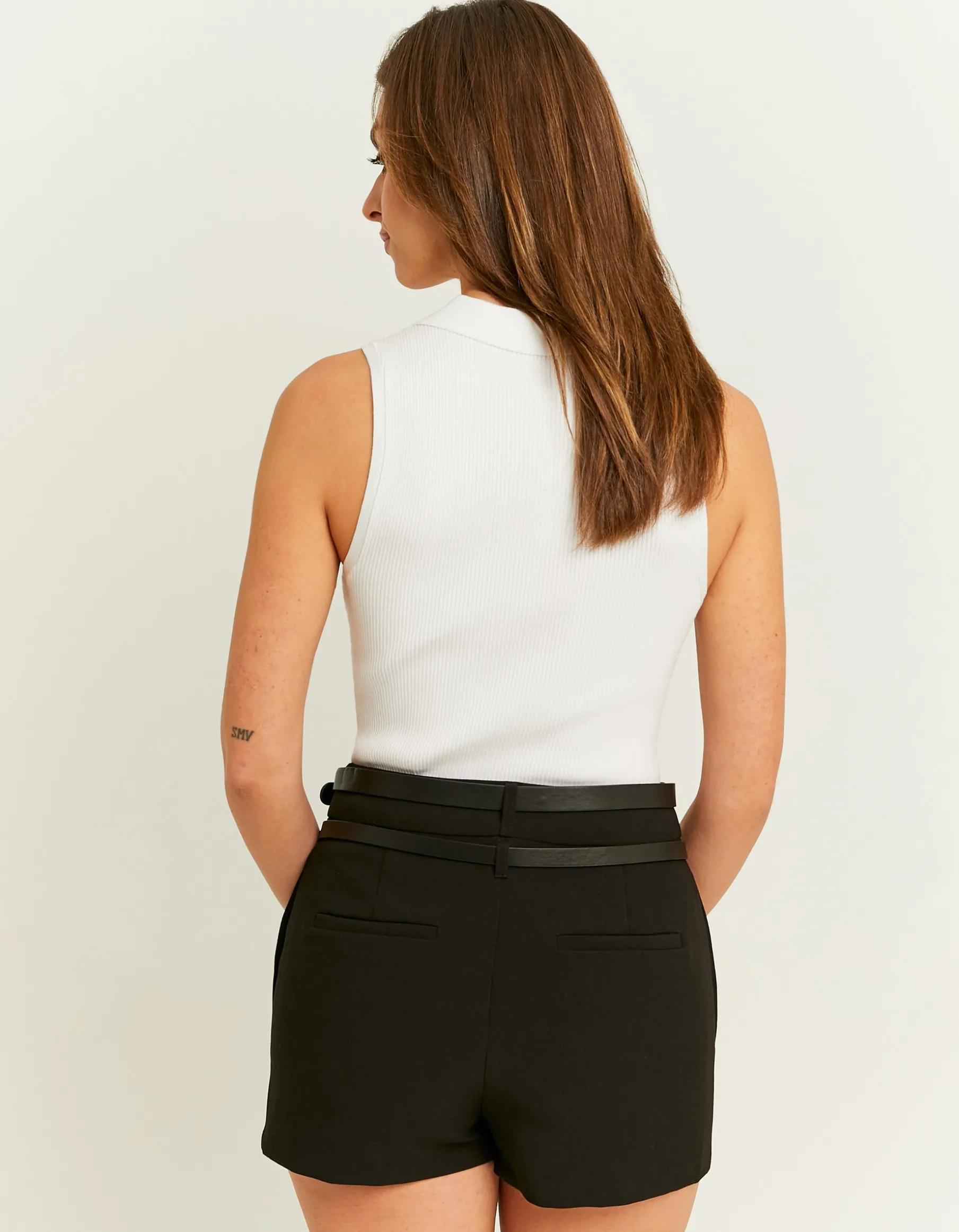 Tally Weijl Shorts^Pantaloncini Neri con Doppia Cintura