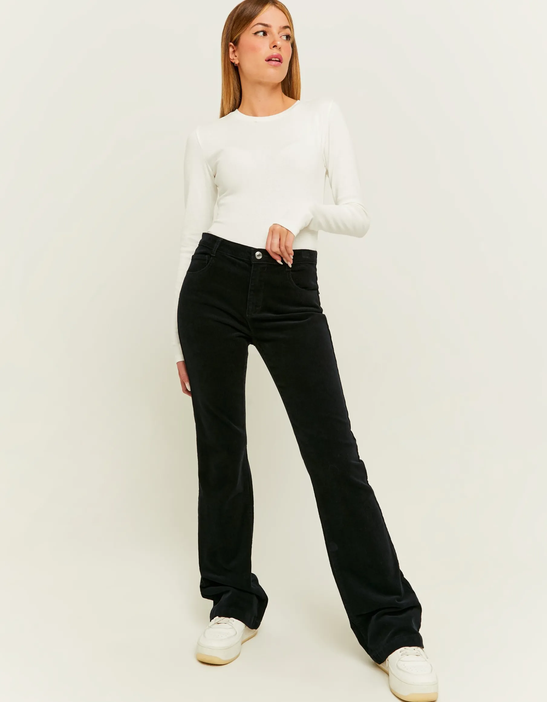 Tally Weijl Pantaloni^Pantalone Bootcut in Velluto a Coste