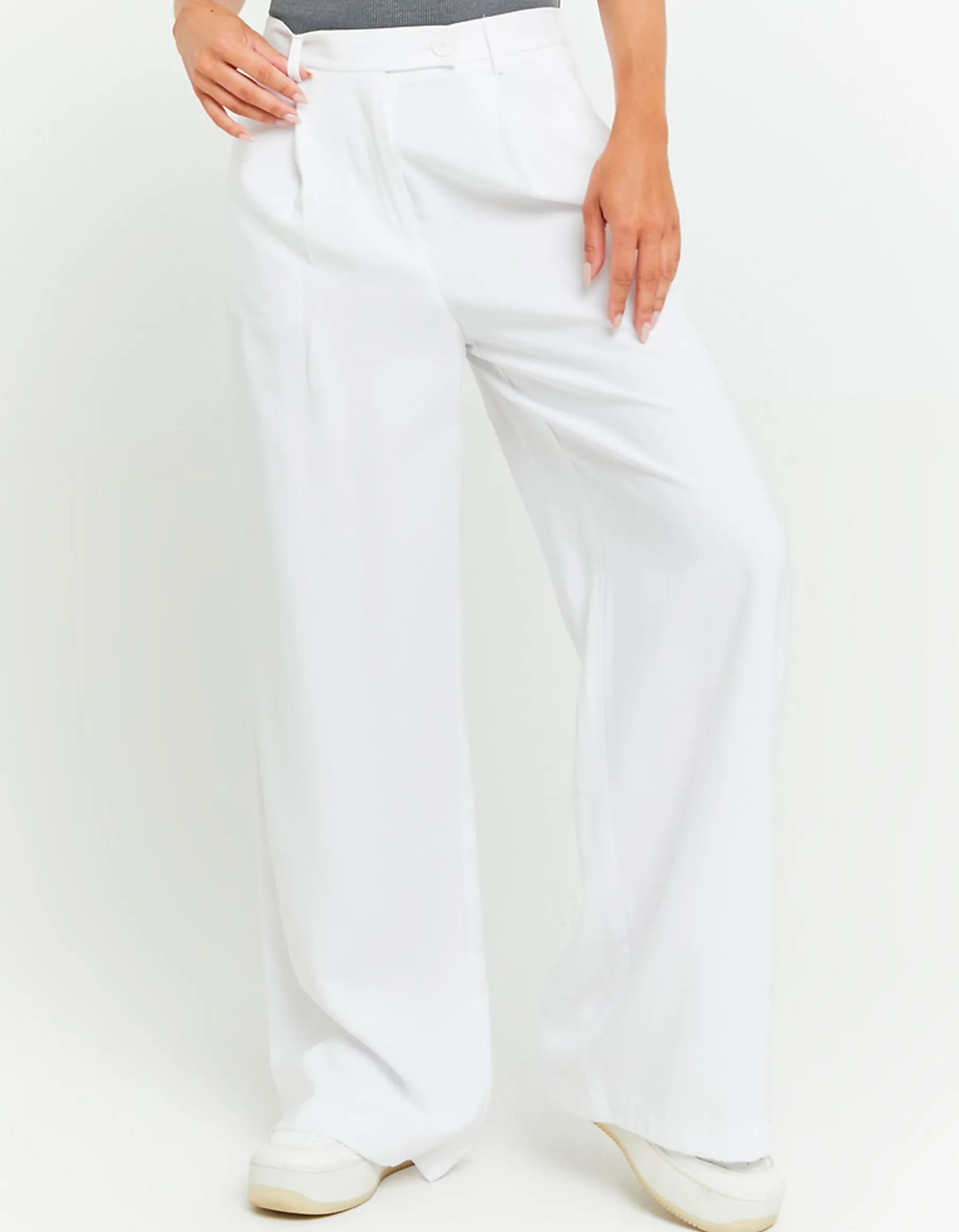 Tally Weijl Pantaloni^Pantaloni a Vita Alta Bianchi
