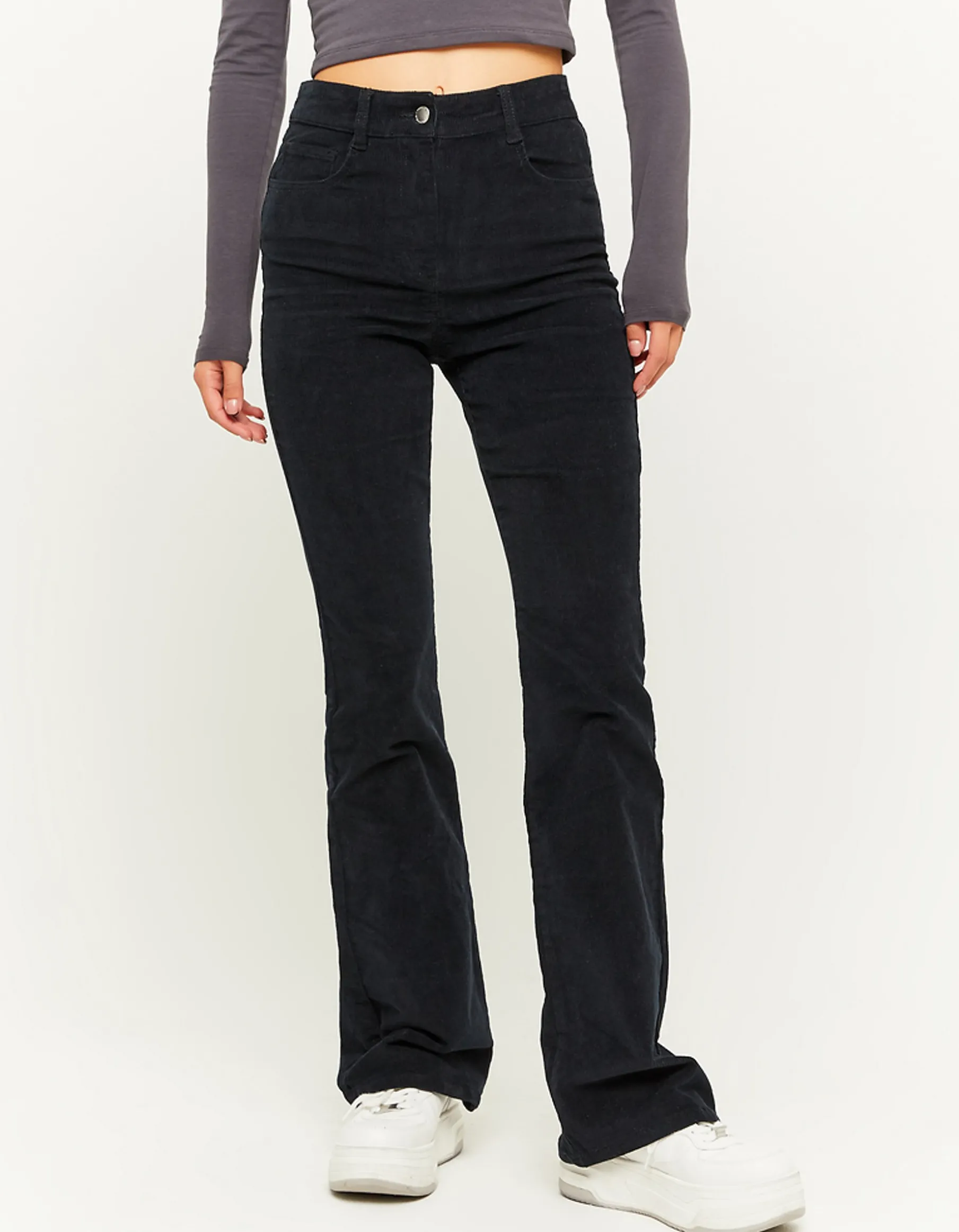 Tally Weijl Pantaloni^Pantaloni A Zampa In Velluto A Coste Neri