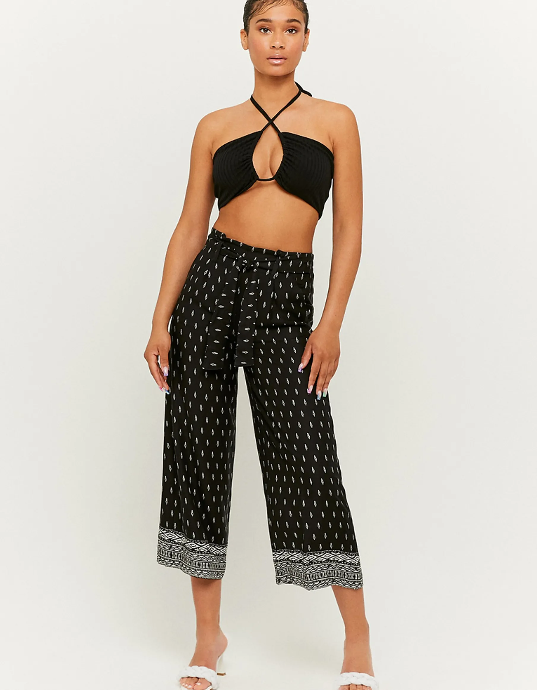 Tally Weijl Pantaloni^Pantaloni Culotte A Vita Alta Di Lino