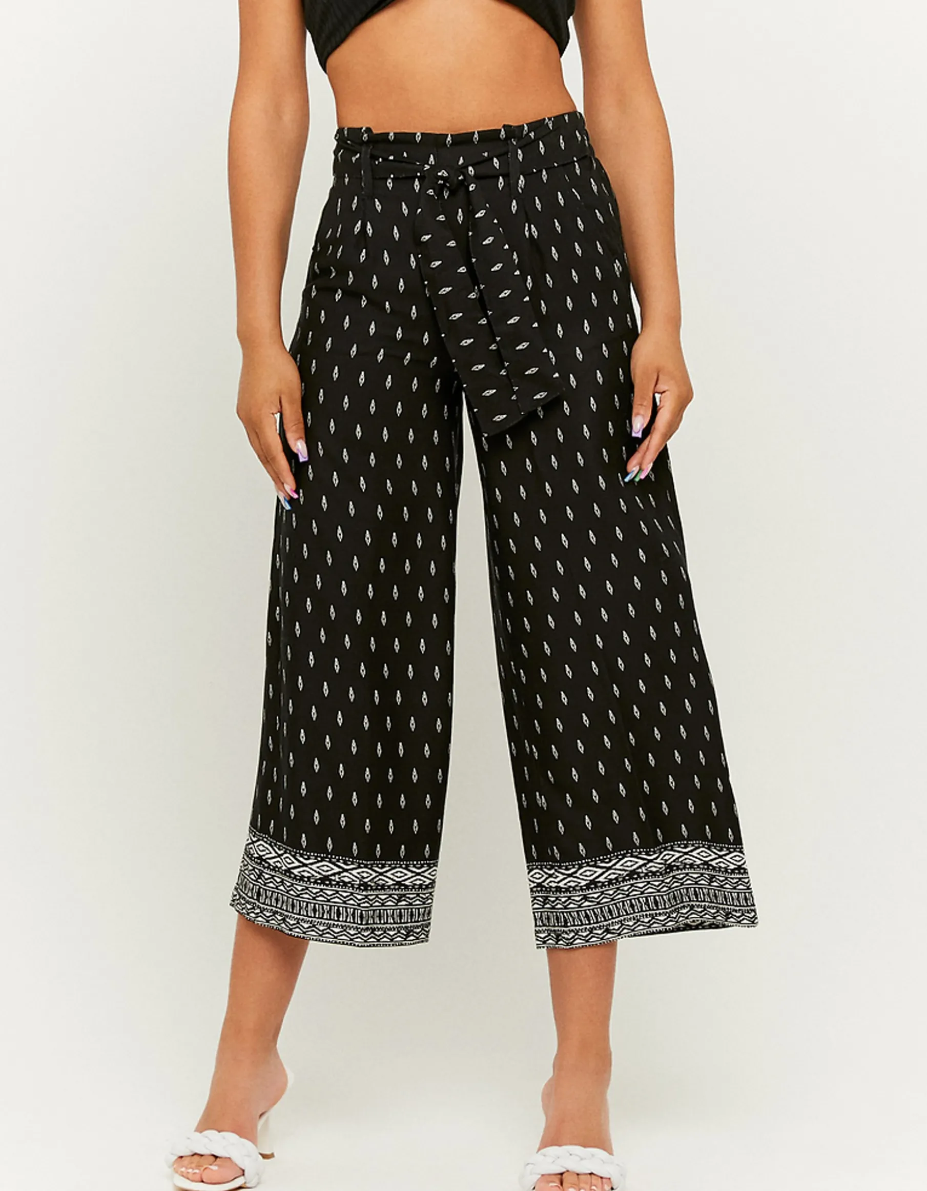 Tally Weijl Pantaloni^Pantaloni Culotte A Vita Alta Di Lino