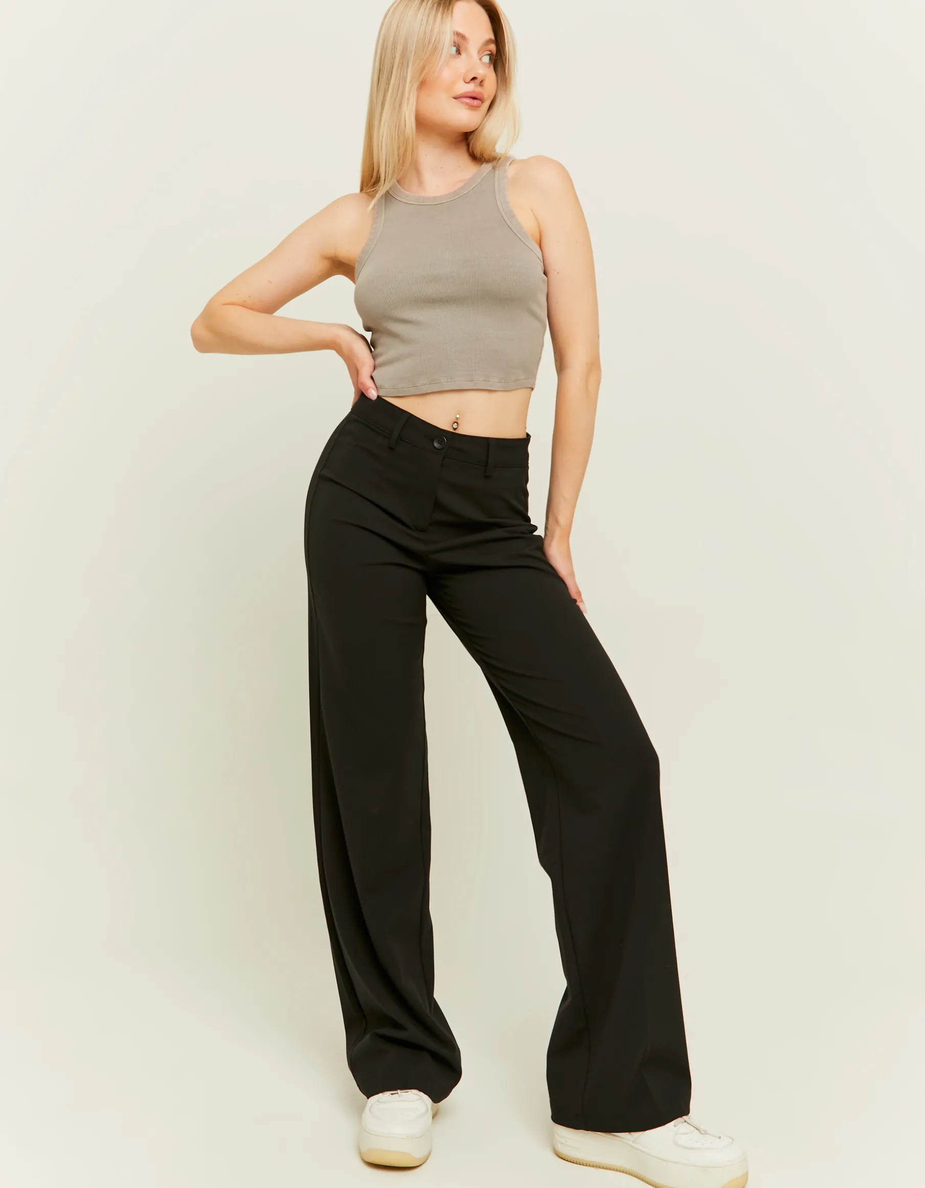 Tally Weijl Pantaloni^Pantaloni Dritti Tailoring Neri