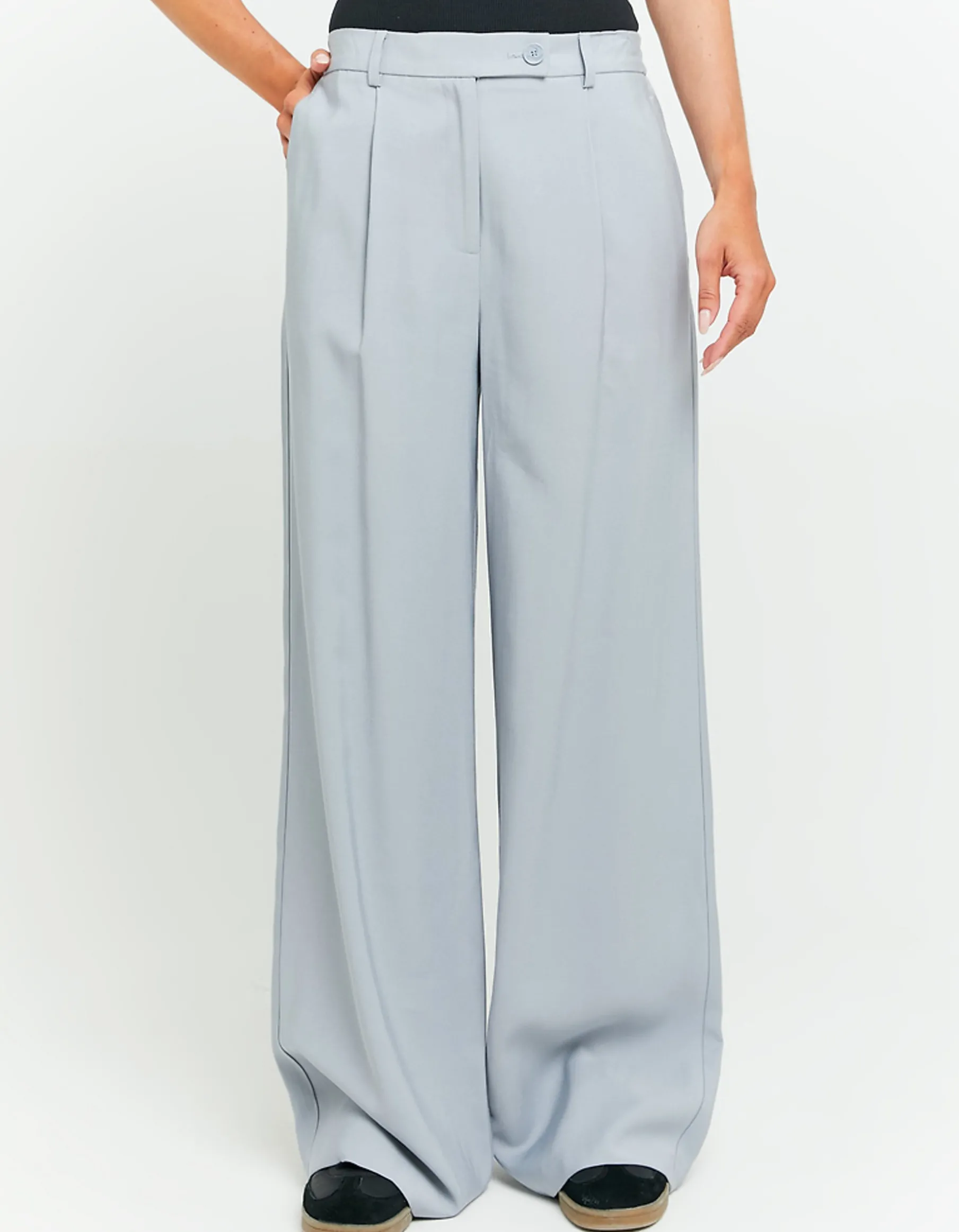 Tally Weijl Pantaloni^Pantaloni grigi a Vita Alta