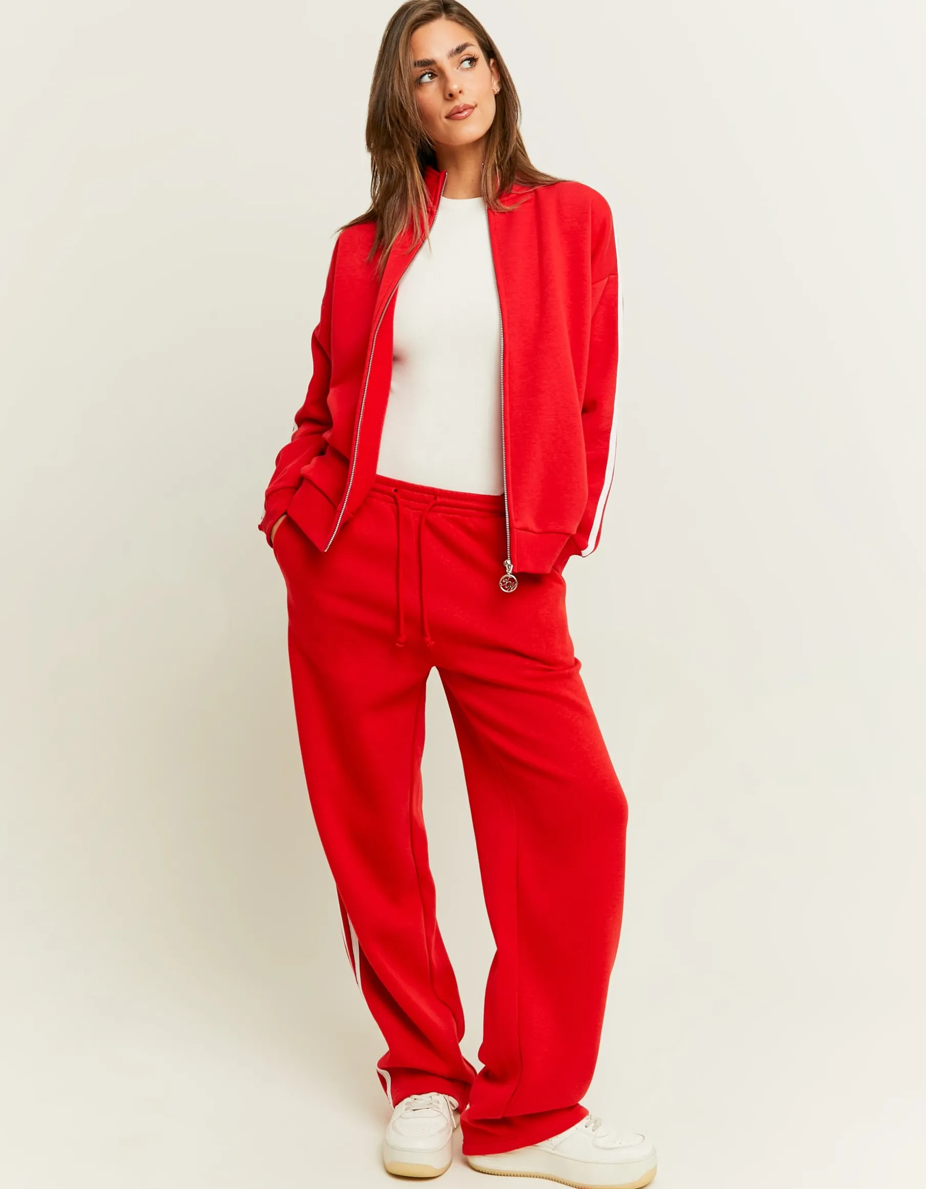 Tally Weijl Felpe & Hoodies | Total Look^Pantaloni Joggers Wide Leg Basici Rossi
