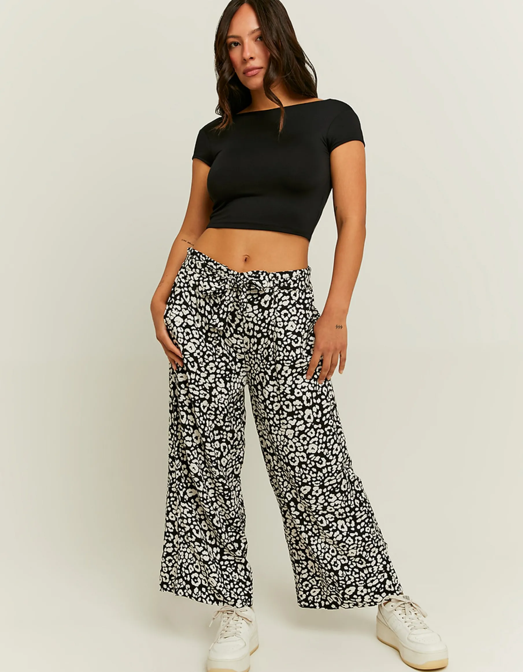 Tally Weijl Pantaloni^Pantaloni Larghi Fantasia Con Nodo Frontale