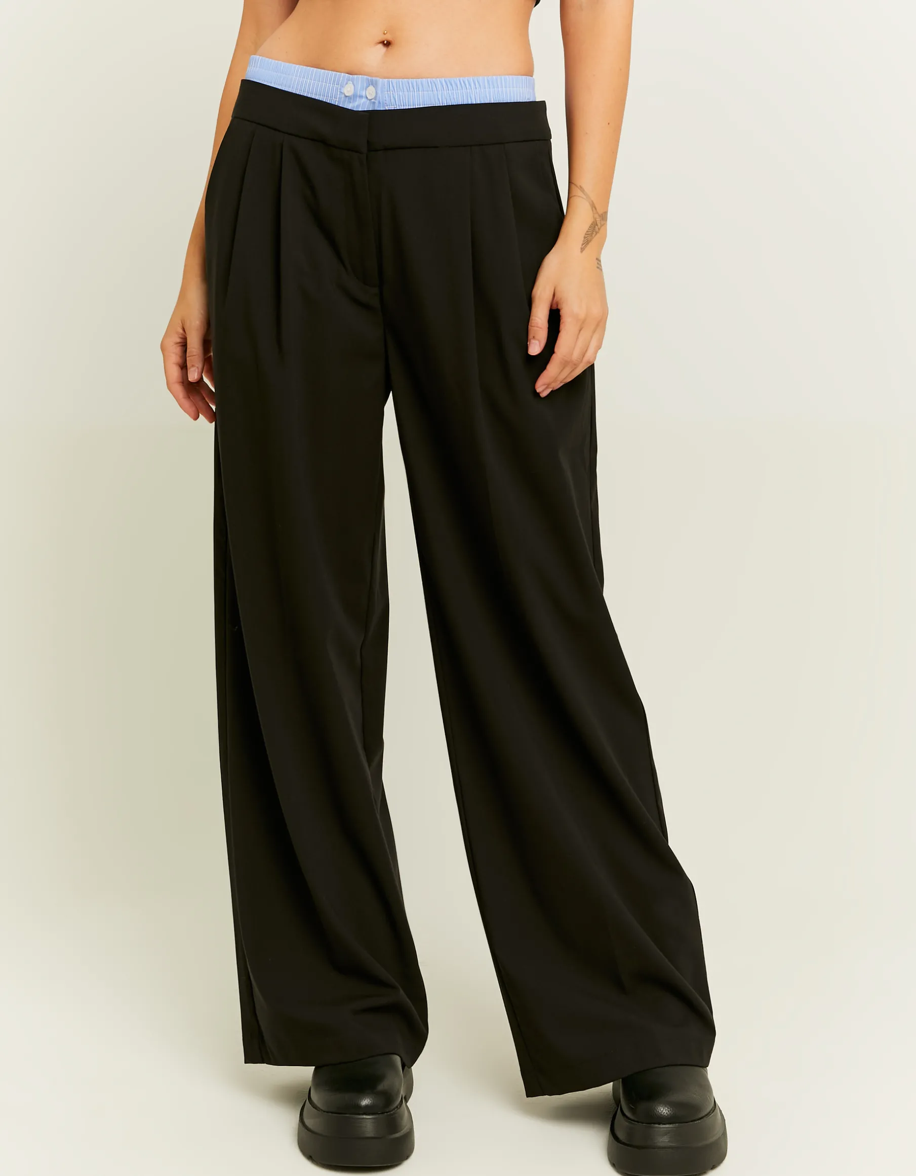 Tally Weijl Pantaloni^Pantaloni Wide Leg a Doppia Vita Neri