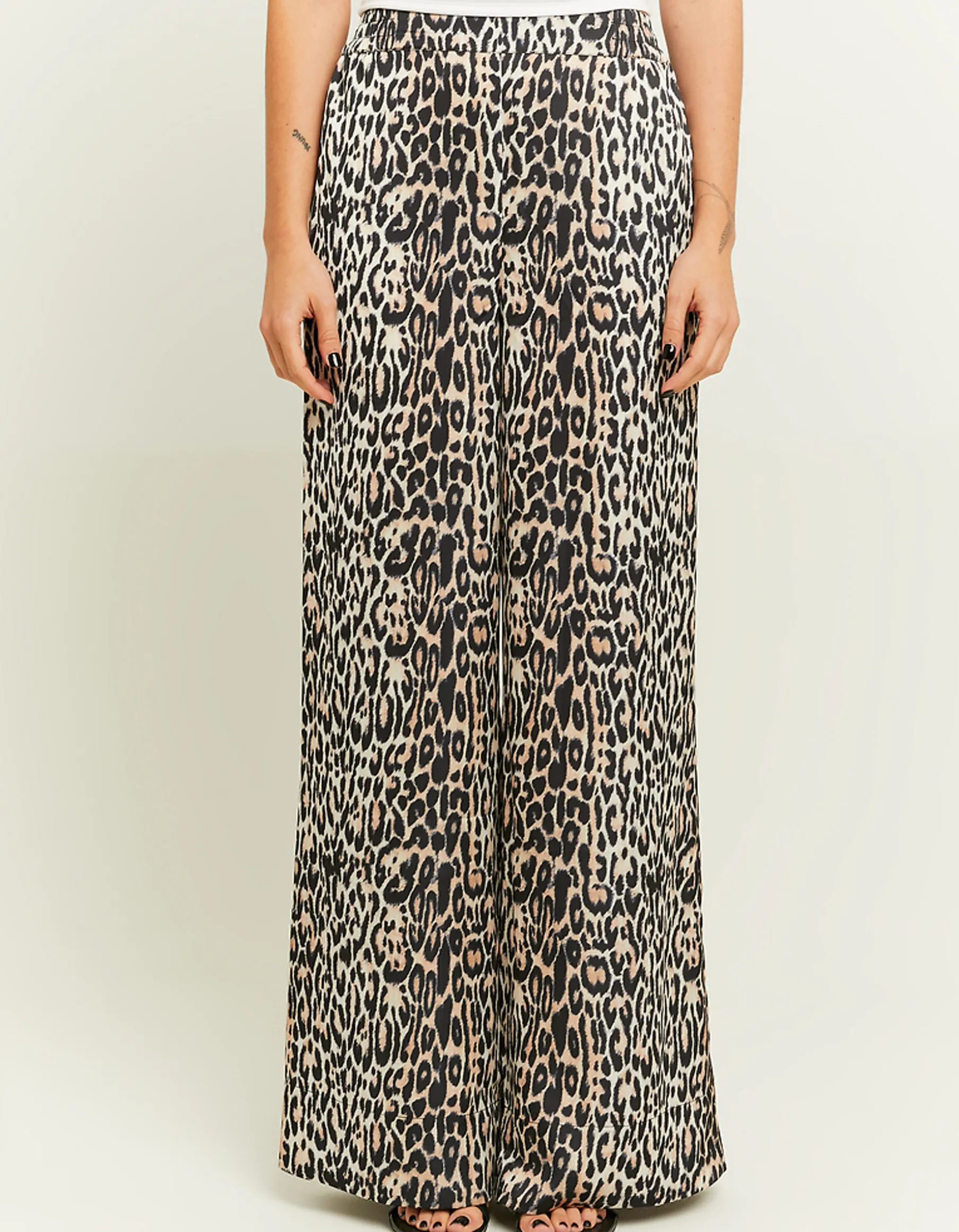 Tally Weijl Pantaloni^Pantaloni Wide Leg in Raso con Stampa Leopardata