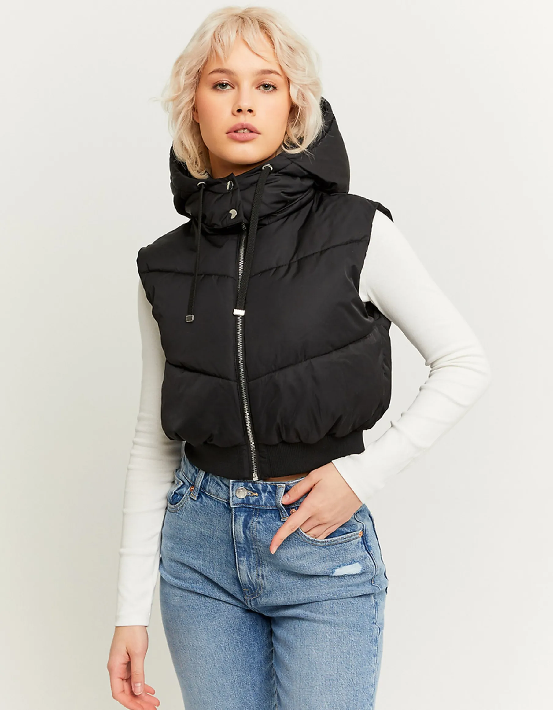 Tally Weijl Giacche^Piumino Smanicato con Cappuccio Removibile