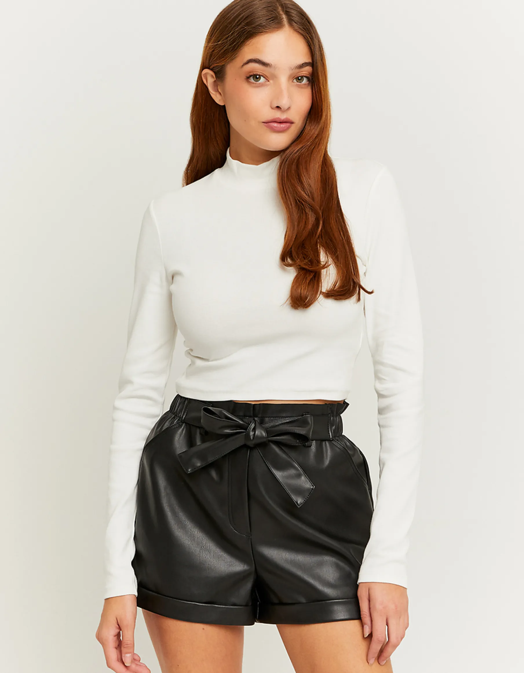 Tally Weijl Shorts^Shorts a Vita Alta Neri in Similpelle