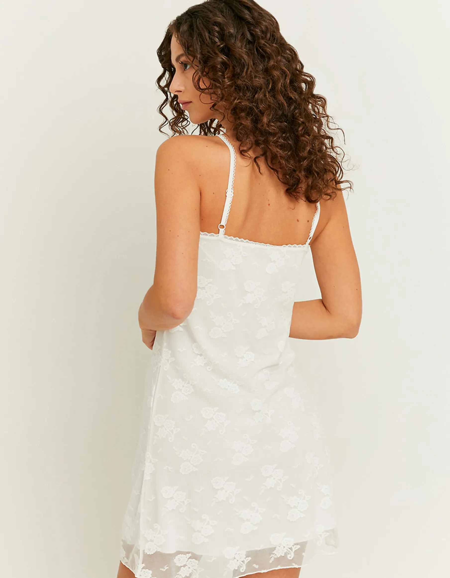 Tally Weijl Vestiti^Vestito Corto in Pizzo Bianco