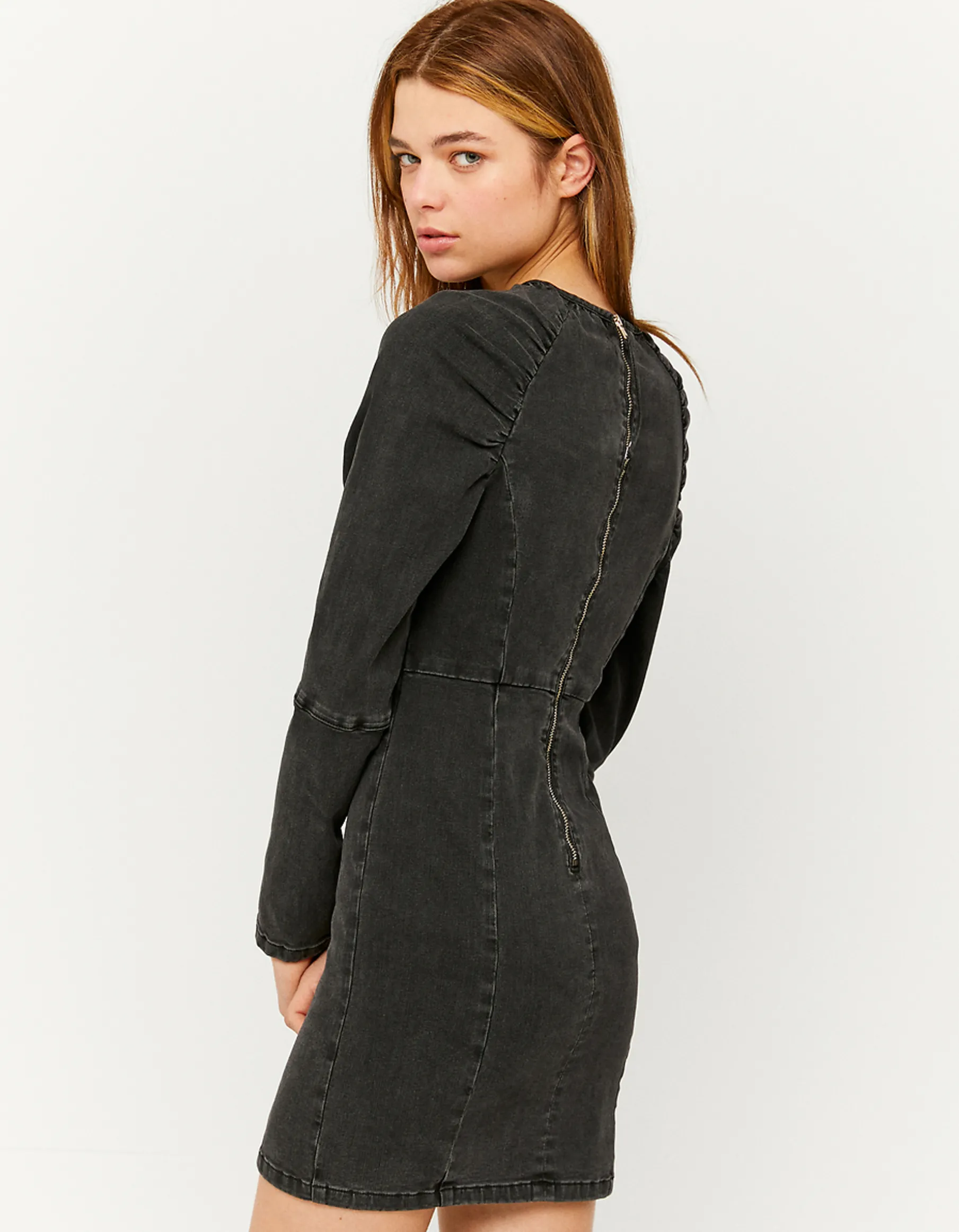 Tally Weijl Vestiti^Vestito in Denim con Maniche a Palloncino